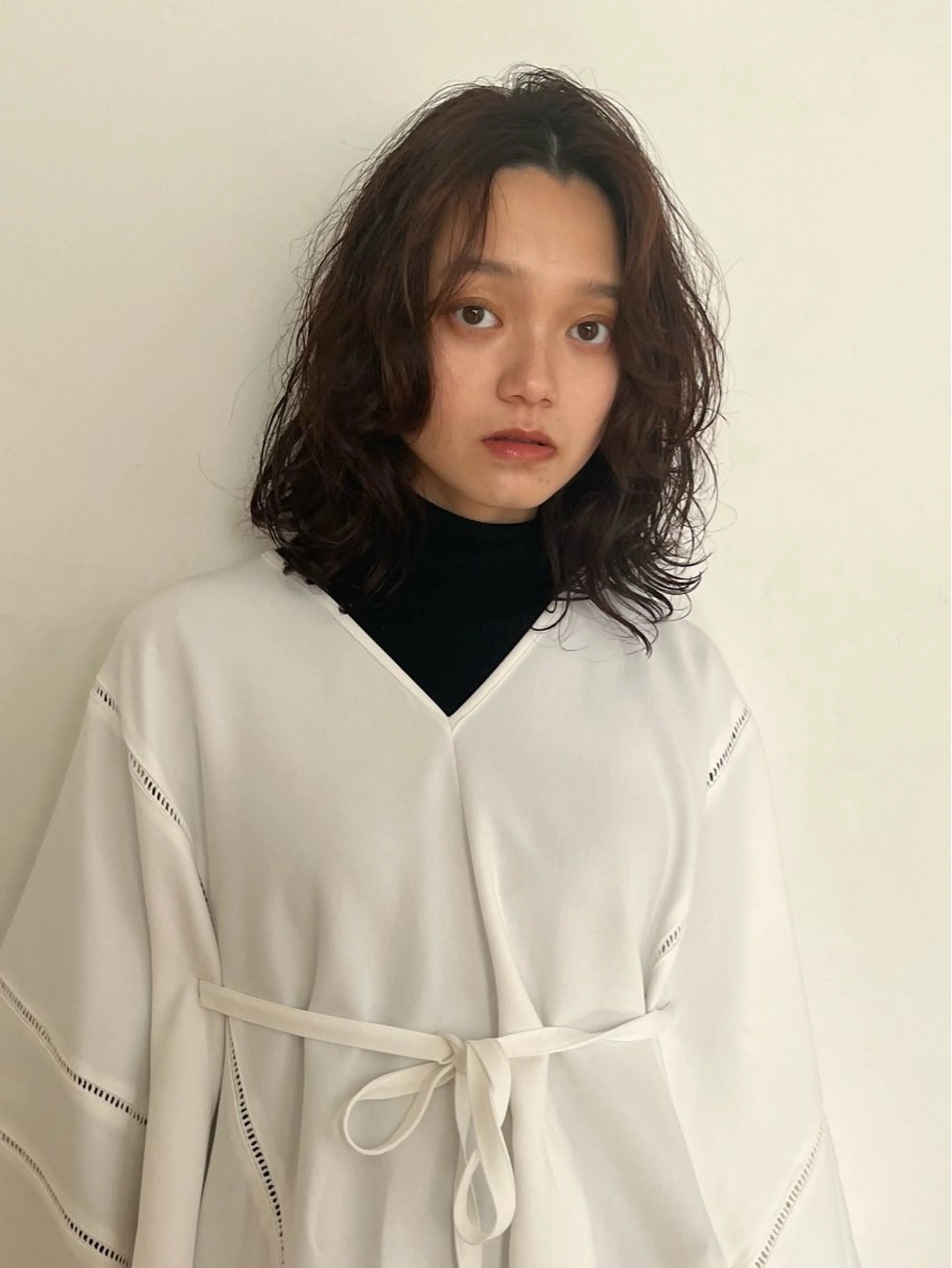 ミディアム パーマ 暖色カラー/ダブル カラー/名古屋/辻のヘアスタイル