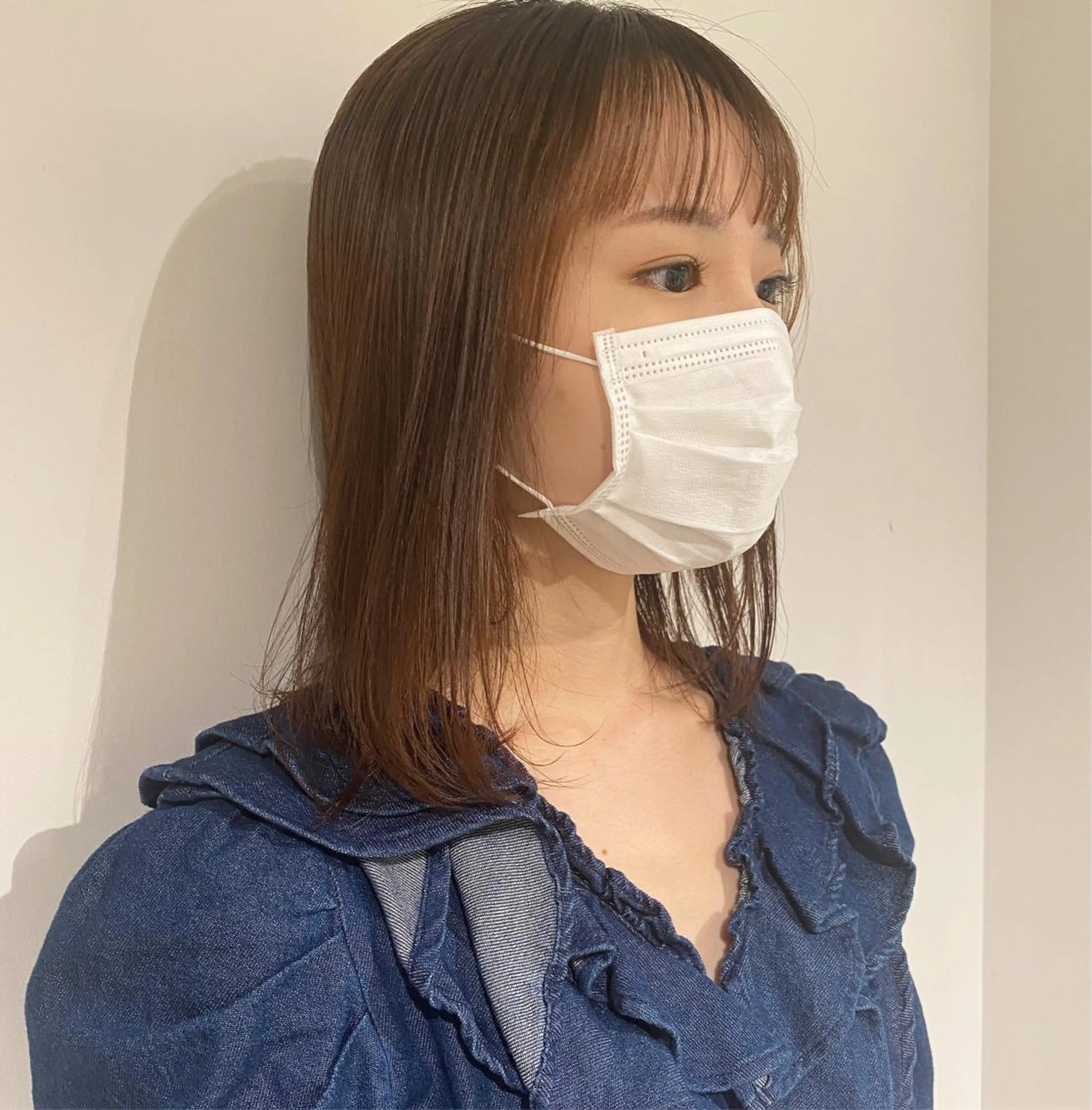 セミロング 髪質改善 トリートメント カット トリートメント やまもと さえのヘアスタイル