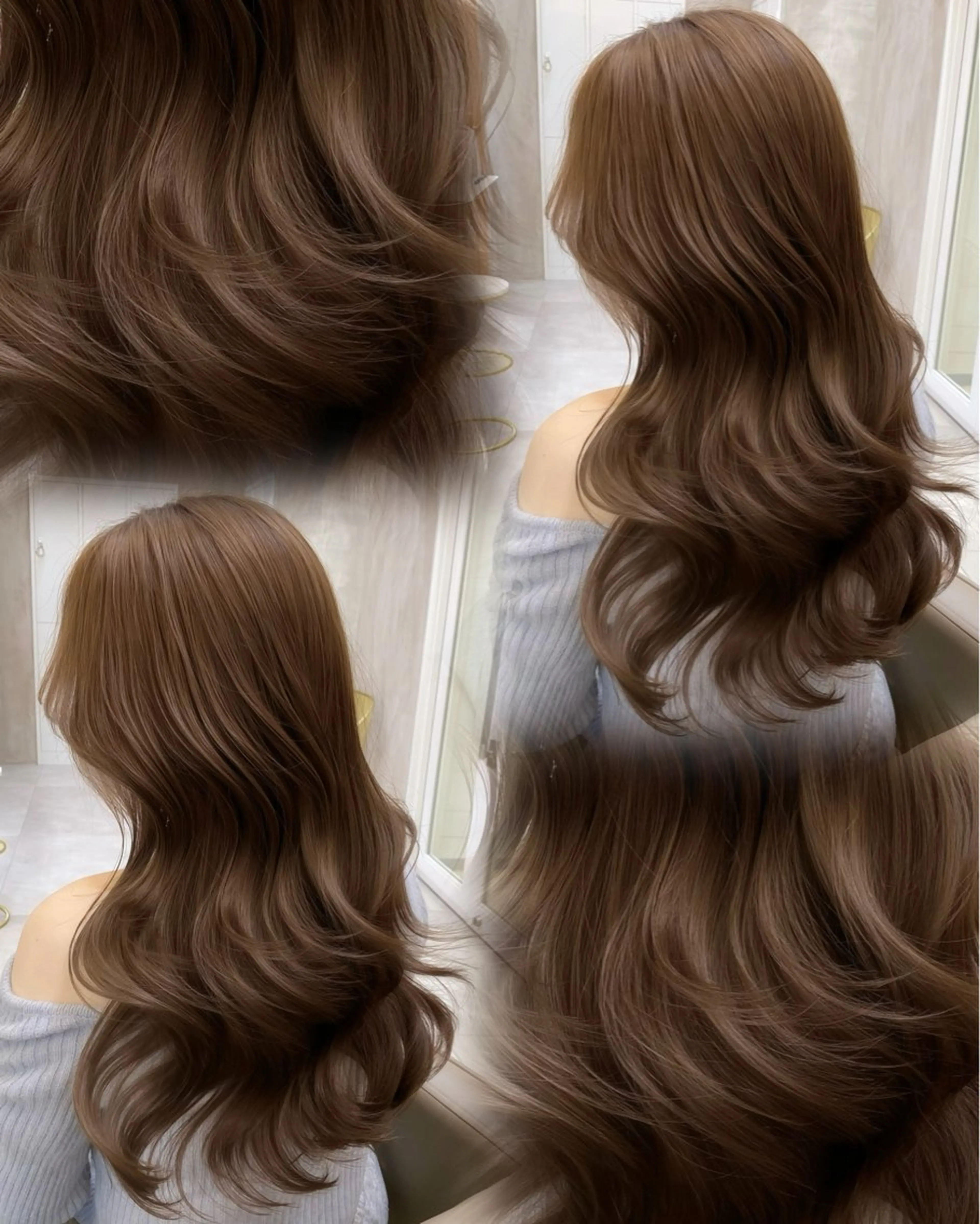 セミロング カラー ヘアアレンジ ベージュカラー ブリーチ ブラウンカラー ショコラブラウン 透明感カラー カット ヘアカラー トリートメント ヘアセット 赤み消し🫧韓国ヘア 🫧藤岡誠也のヘアスタイル