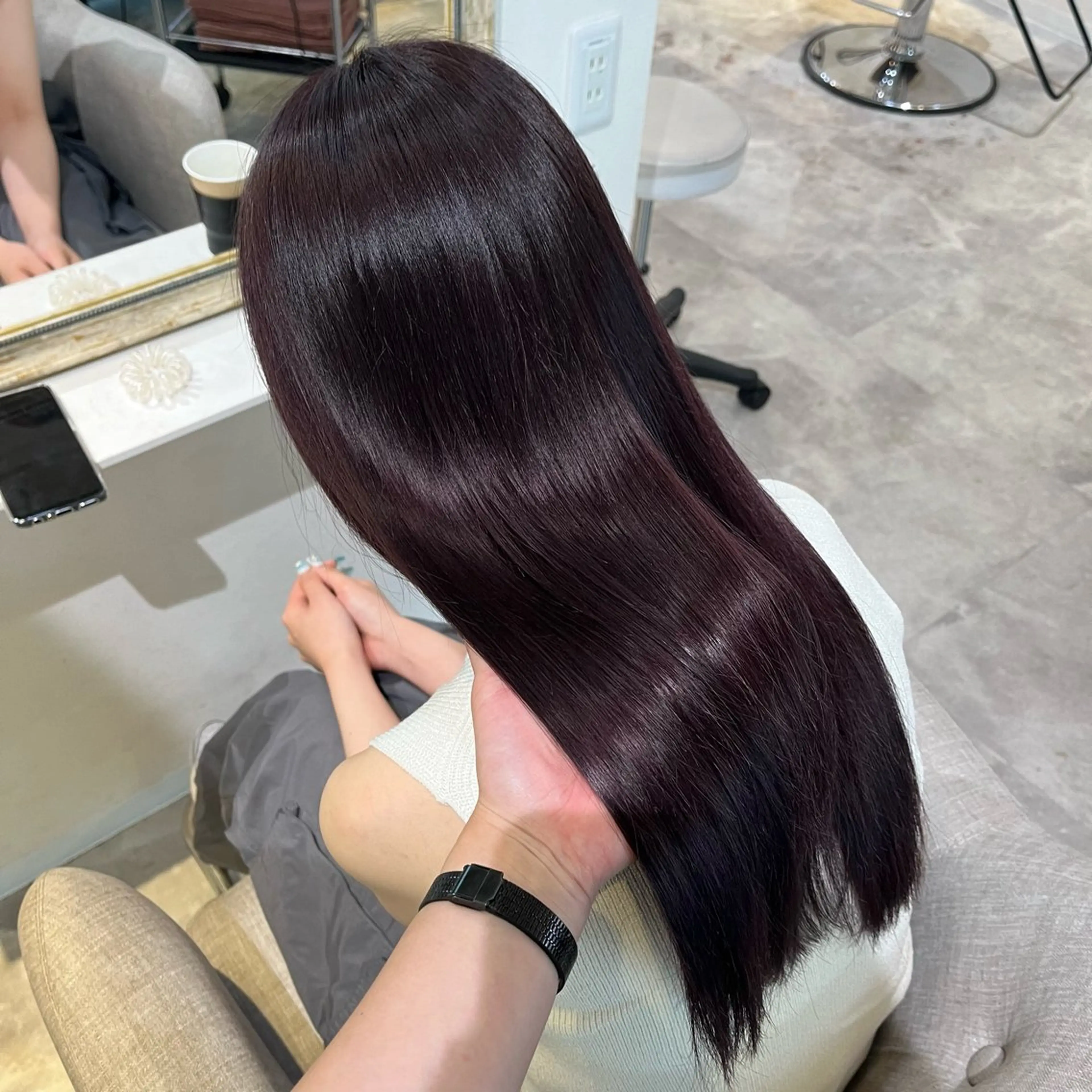 ロング カラー ヘアカラー トリートメント 梅田/髪質改善カラー ❄︎ mikiのヘアスタイル