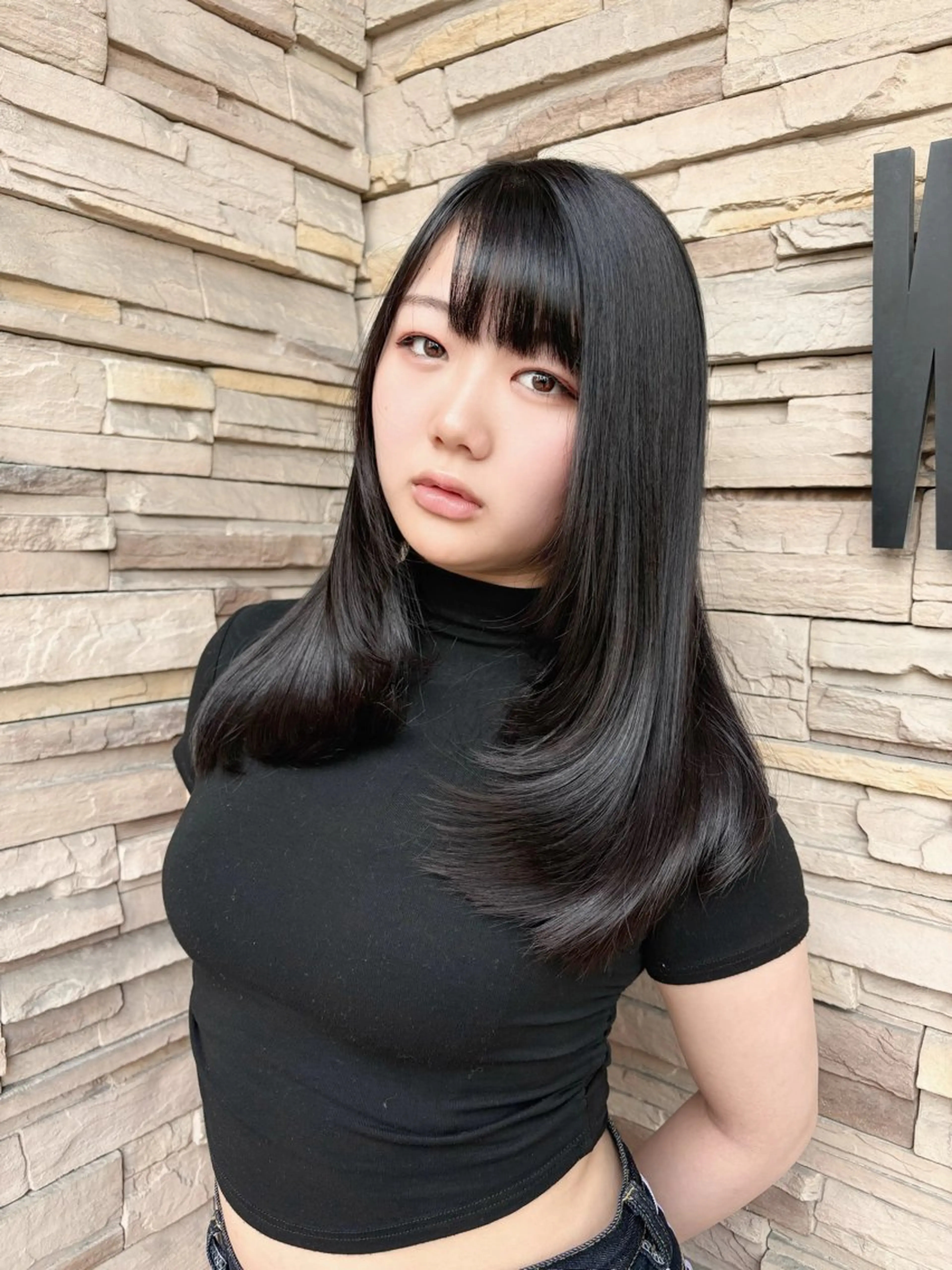 ロング レイヤーカット カット 骨格肌色 似合わせ/YUKAのヘアスタイル