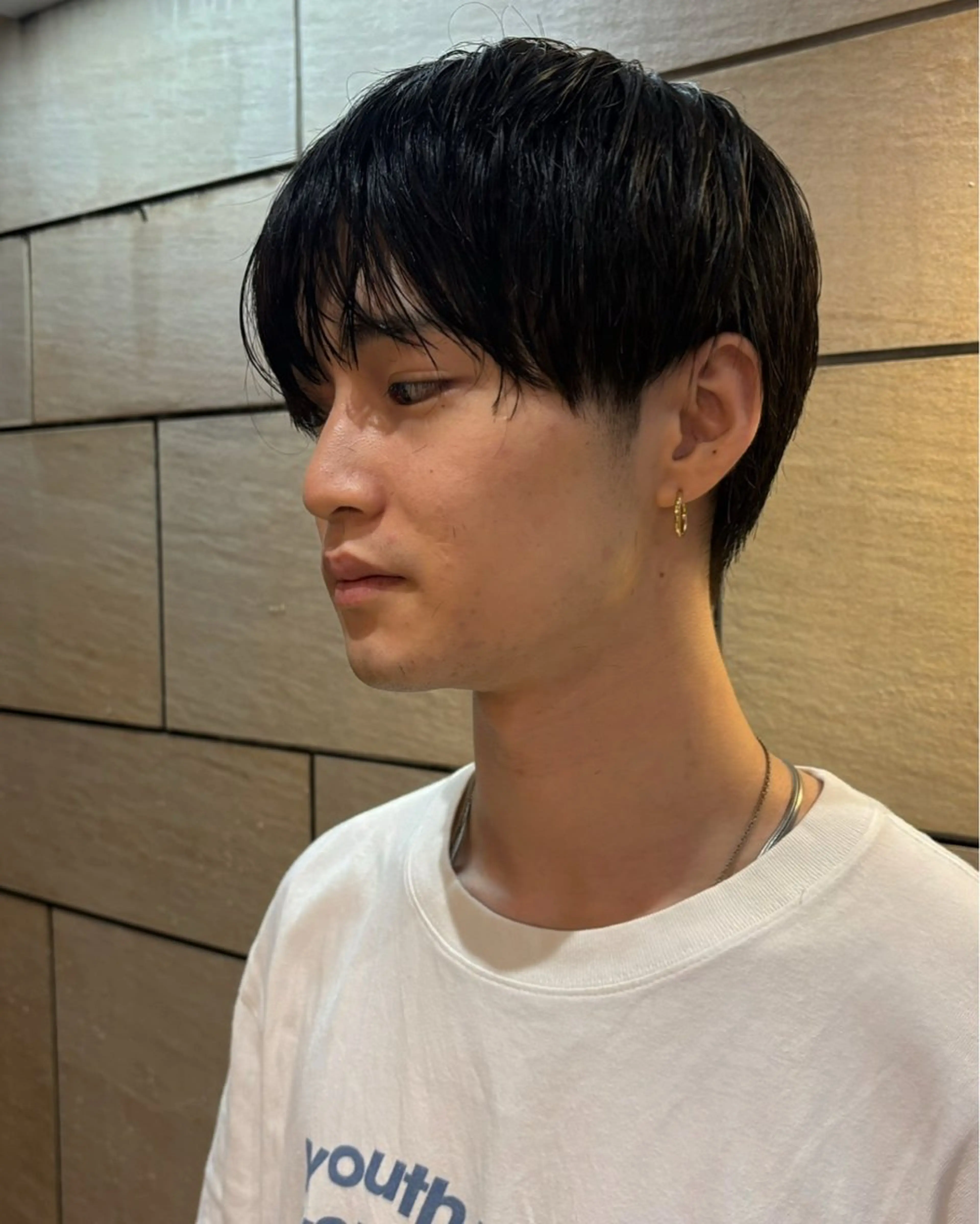 ミディアム メンズ マッシュ メンズウルフカット ウルフカット 渋谷/原宿/メンズ/ コヤマトモヤのヘアスタイル