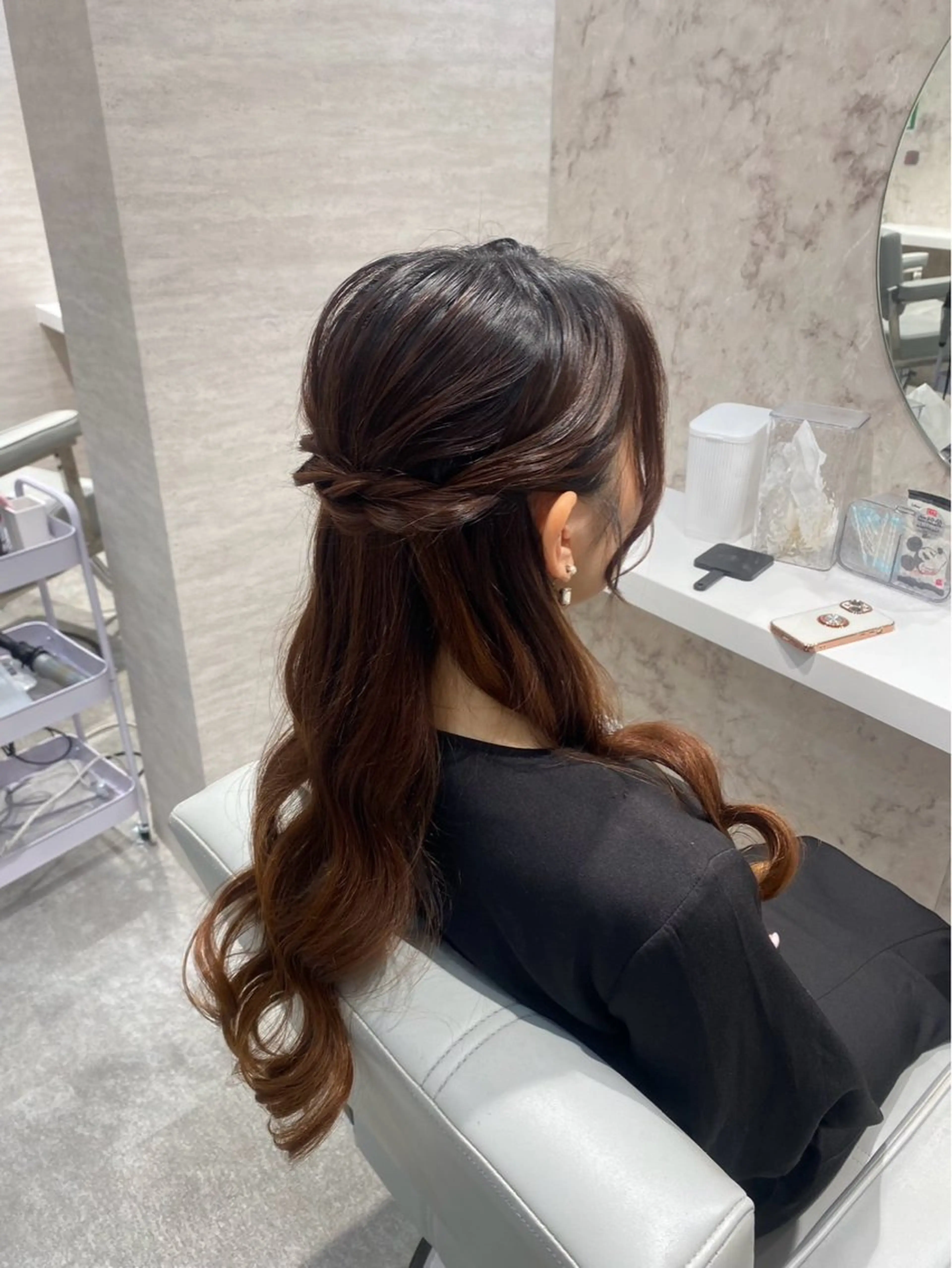 ロング ベルグロー🧡 心斎橋スタッフ🦋のヘアスタイル