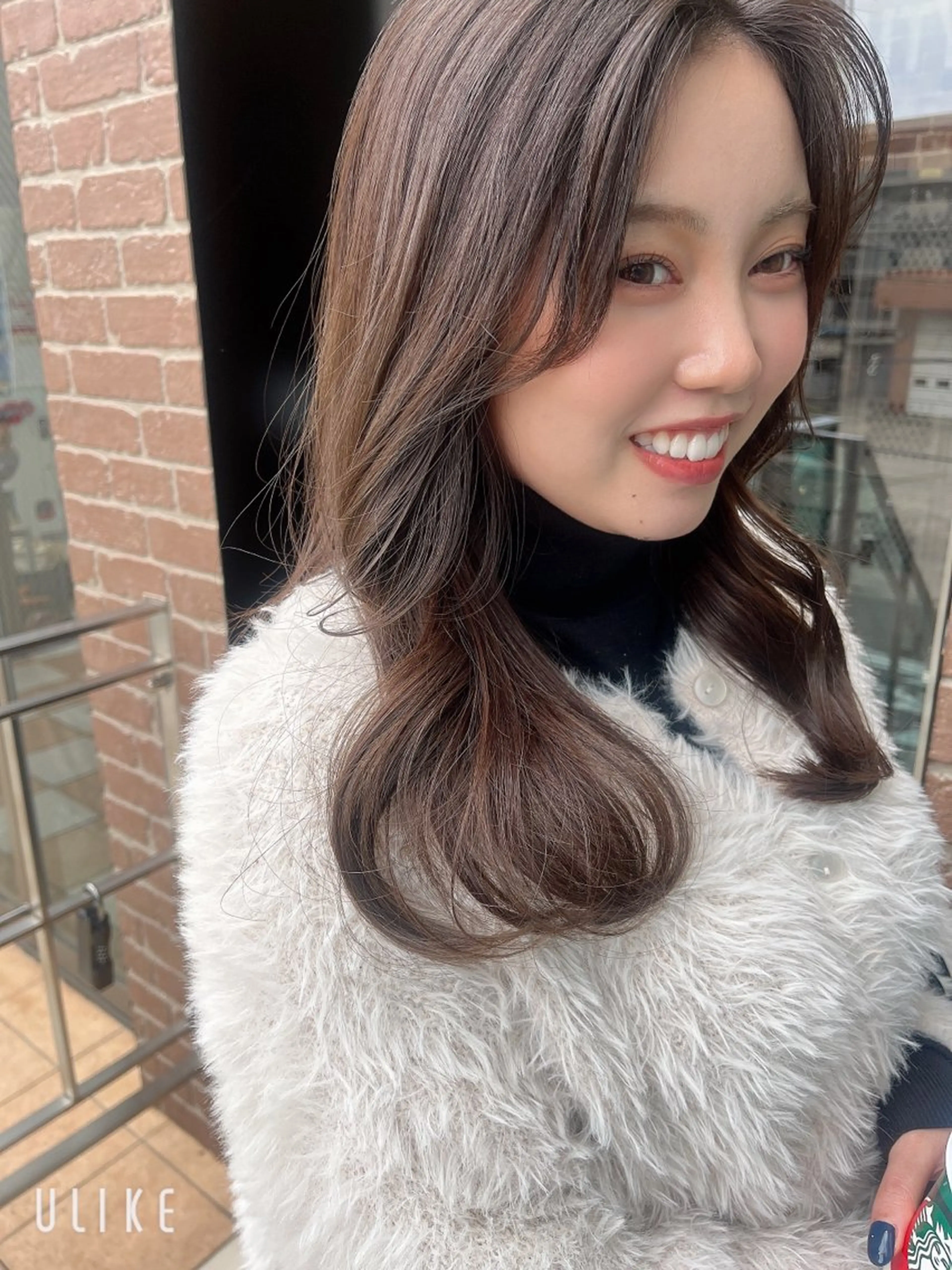 ロング カラー カット 久木原 ゆりのヘアスタイル