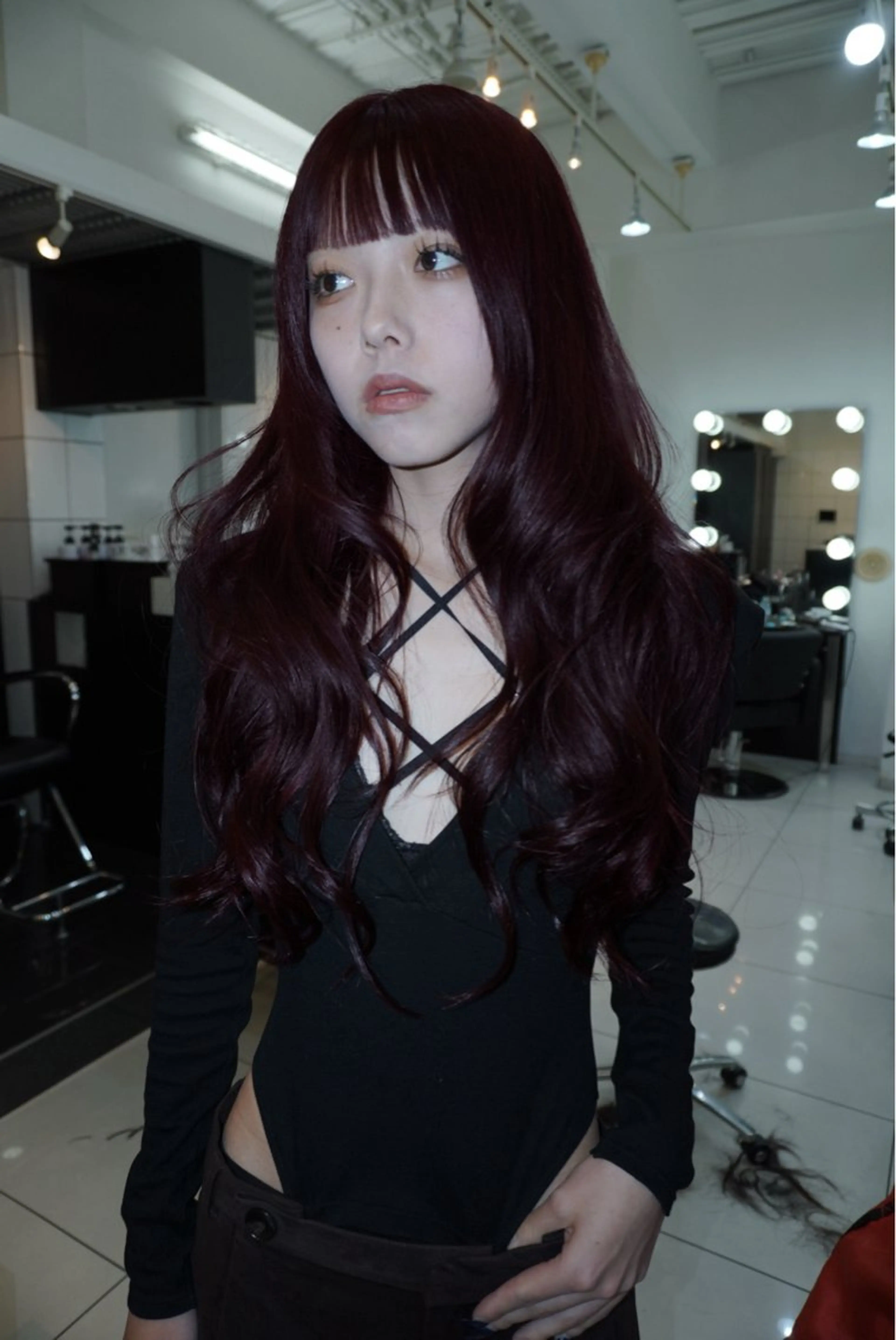 ロング カラー ヘアアレンジ MIYU/ニュアンス /ケアブリーチカラーのヘアスタイル