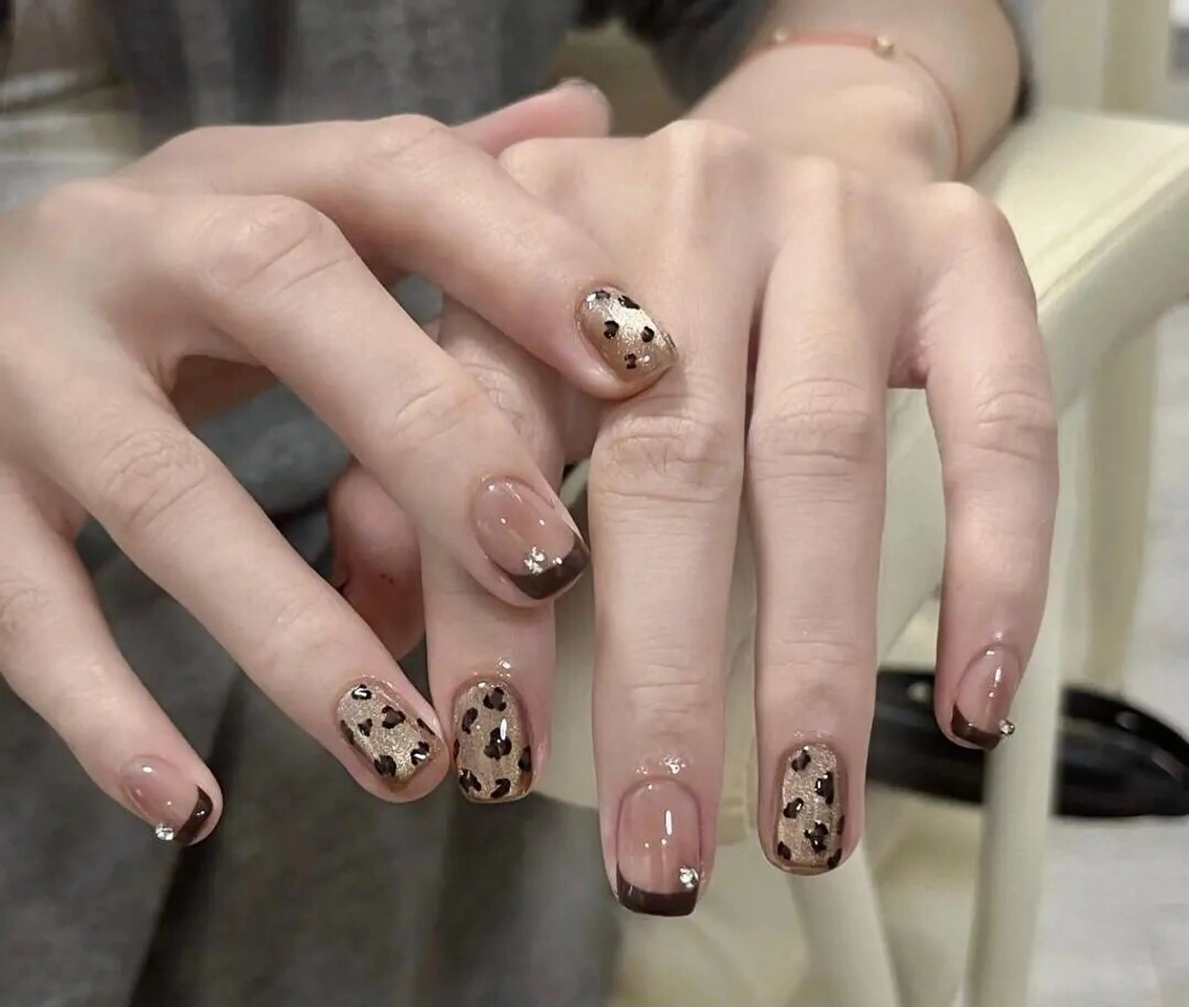 ネイル アニマル柄 マグネットネイル ハンドネイル 谷口 雪のネイルデザイン