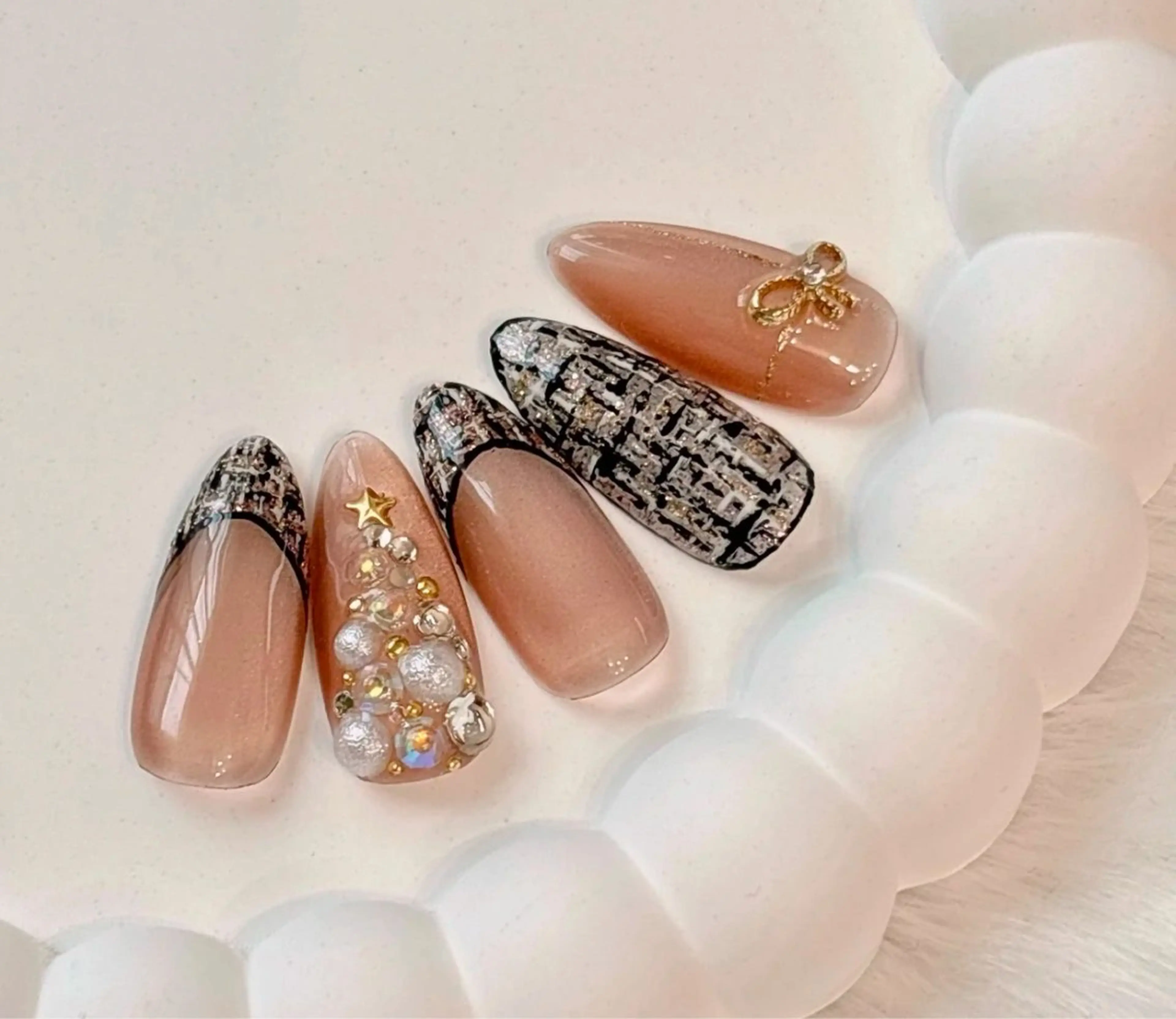 ネイル アートネイル チークネイル 長さ出し フレンチネイル ジェルネイル YK Beauty Salonのマツエク・マツパデザイン