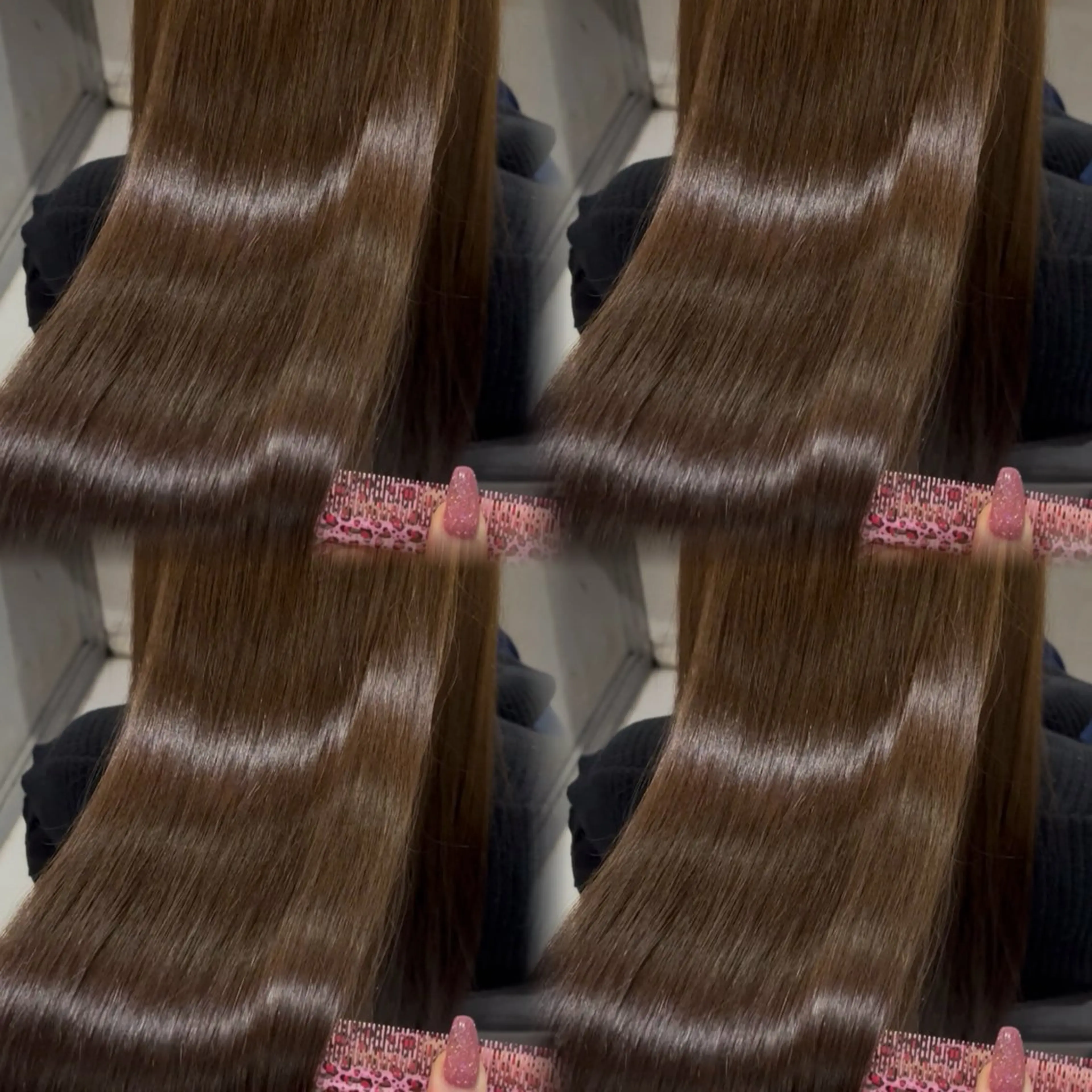 ロング カラー ヘアカラー トリートメント 🦋REISA🦋 エクステ×ハイトーンのヘアスタイル