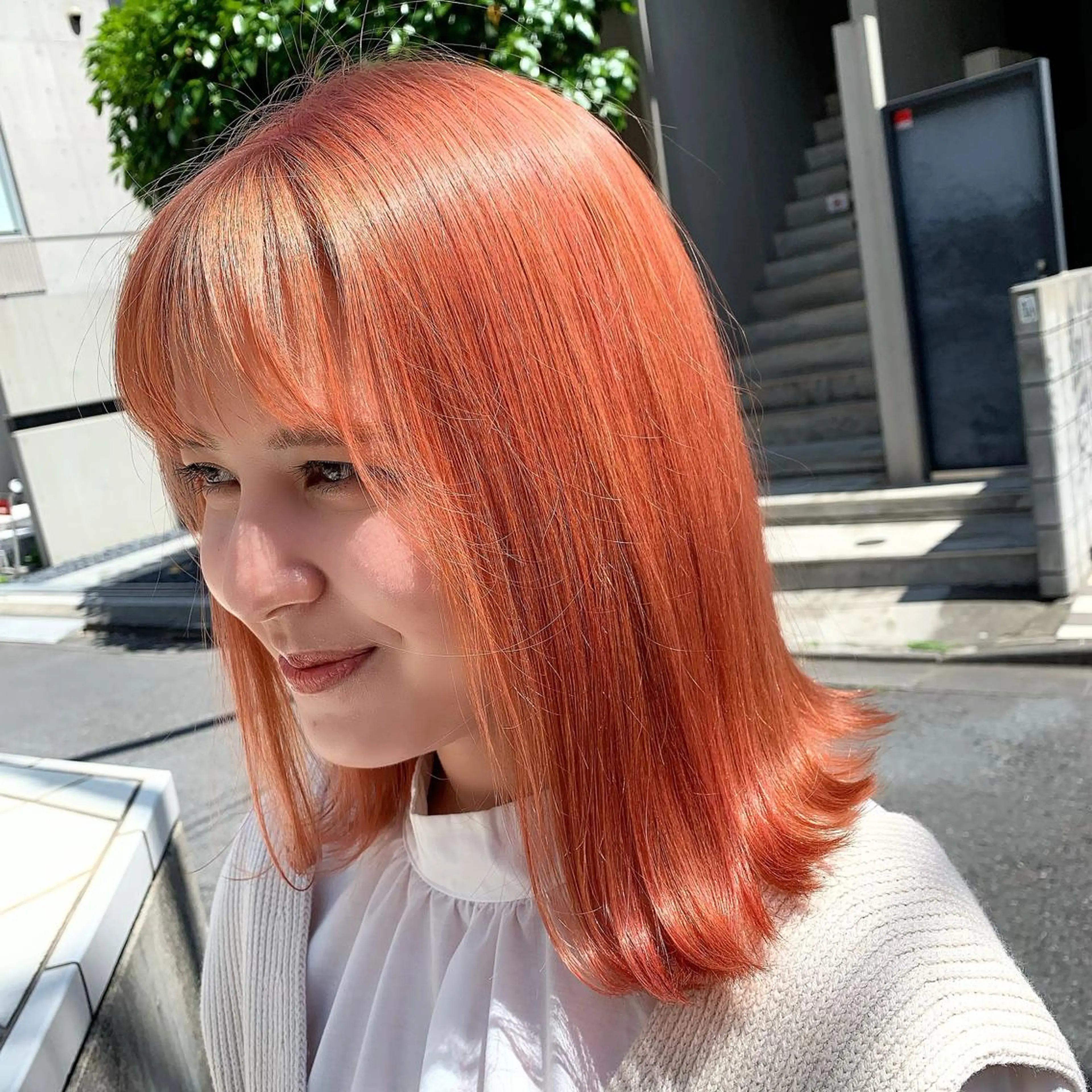 セミロング カラー カット ヘアカラー トリートメント 赤みゼロ/透明感 カラー🌿KANTAのヘアスタイル