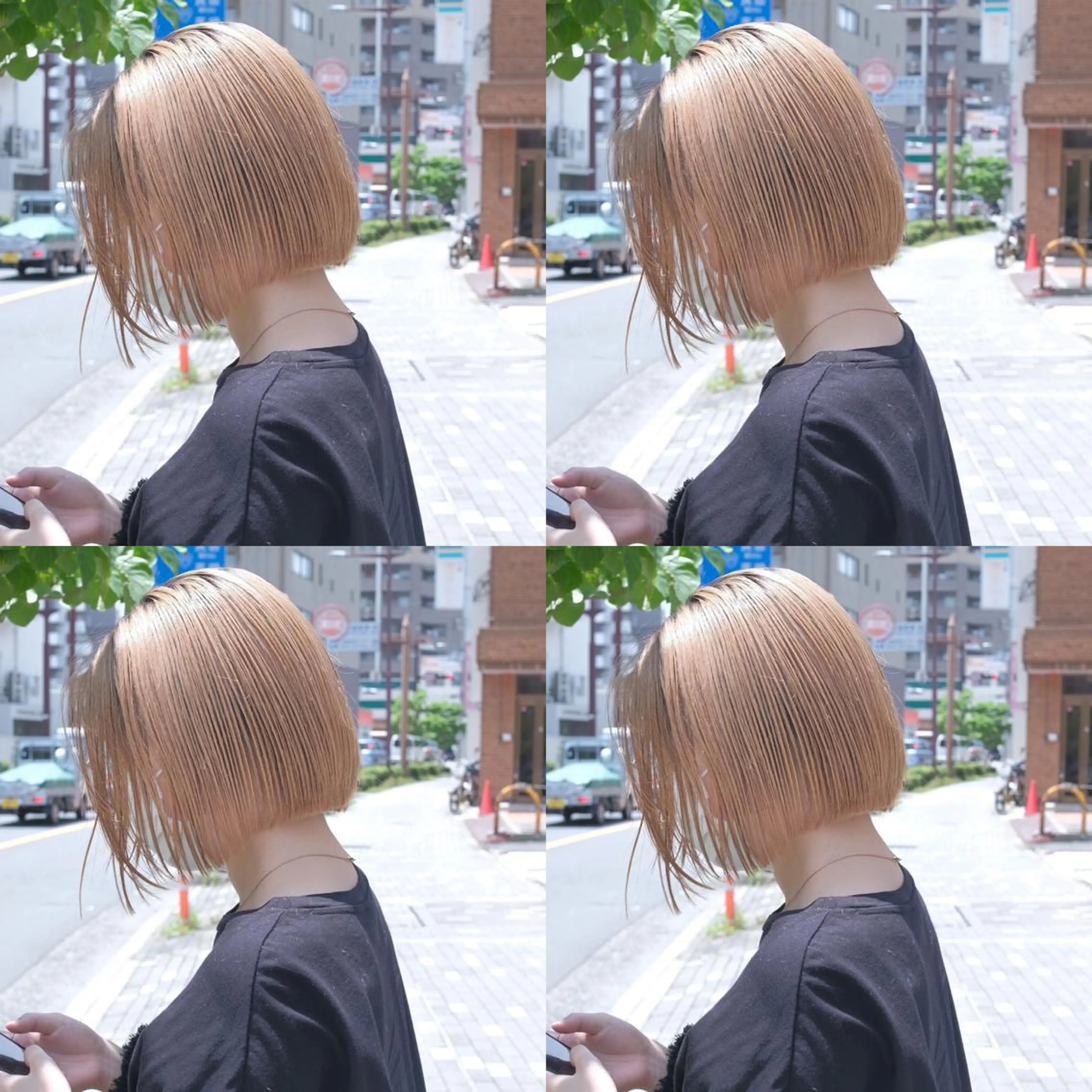 ショート カラー ヘアアレンジ ベージュカラー ブロンド ブロンドベージュ ハイトーンカラー ボブ カット ヘアカラー 竹内啓太 ボブのヘアスタイル