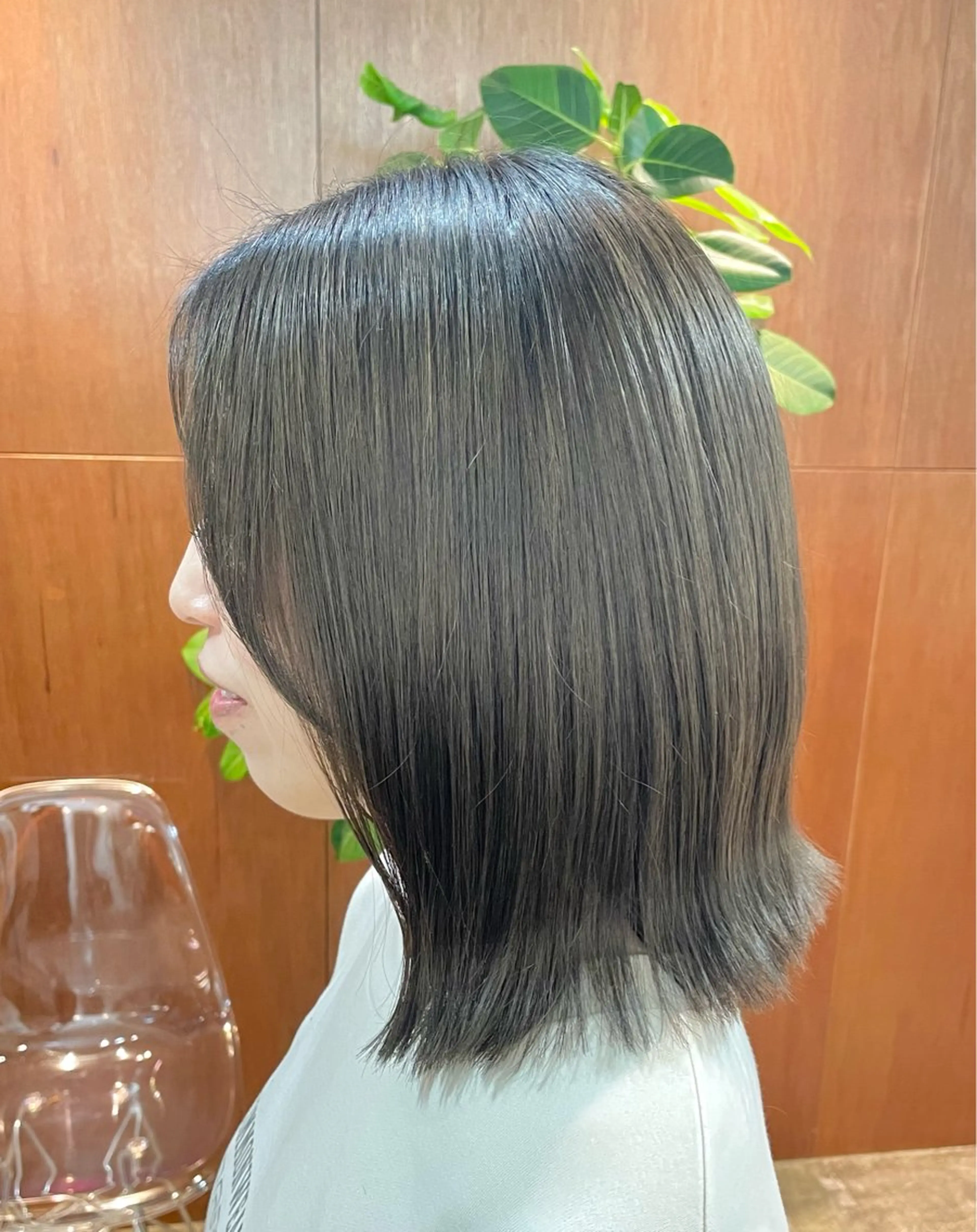 ミディアム カット ヘアカラー yukii しまむら のぞみのヘアスタイル