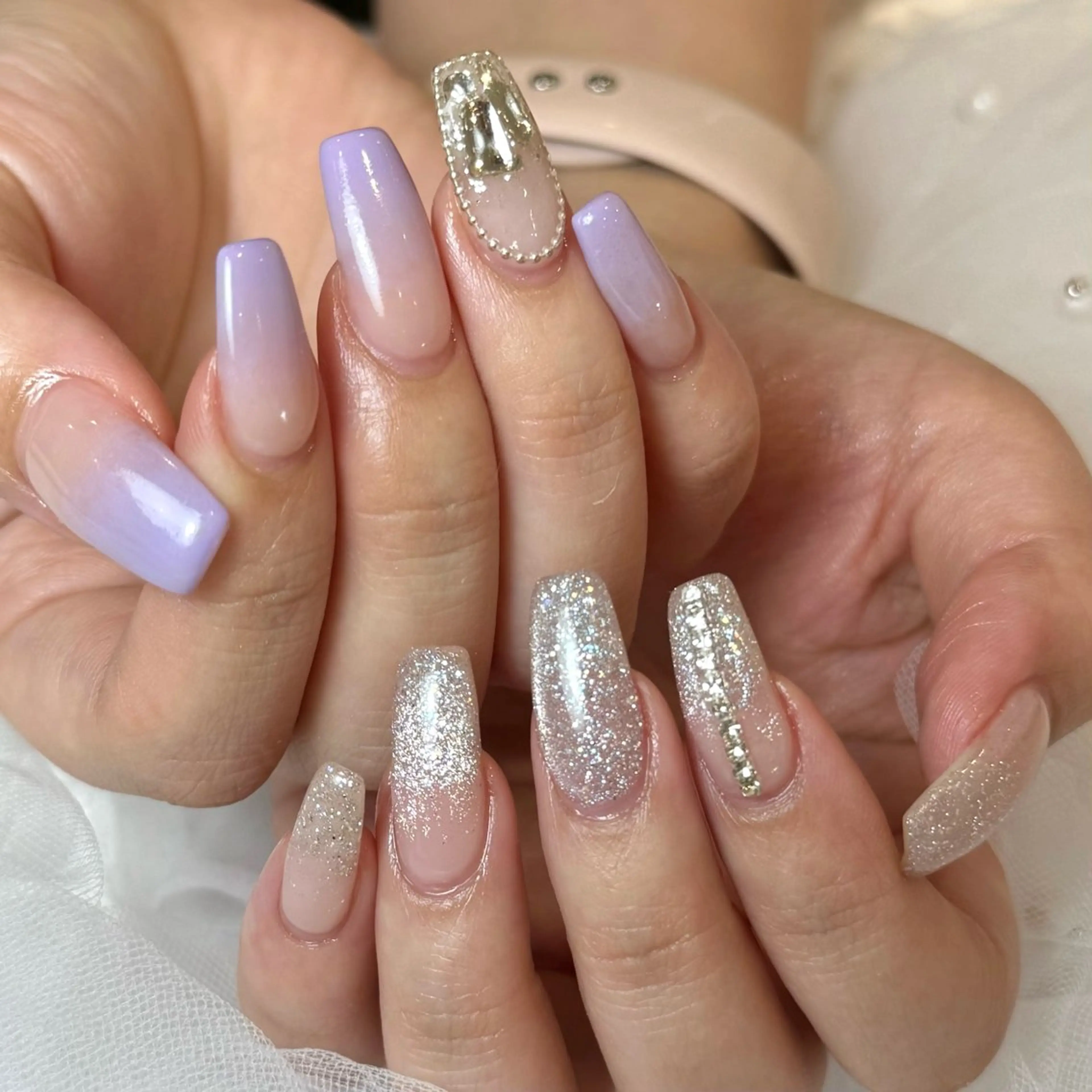 ネイル オーロラネイル グラデーション ラメ(グリッター) yate' narumiのネイルデザイン