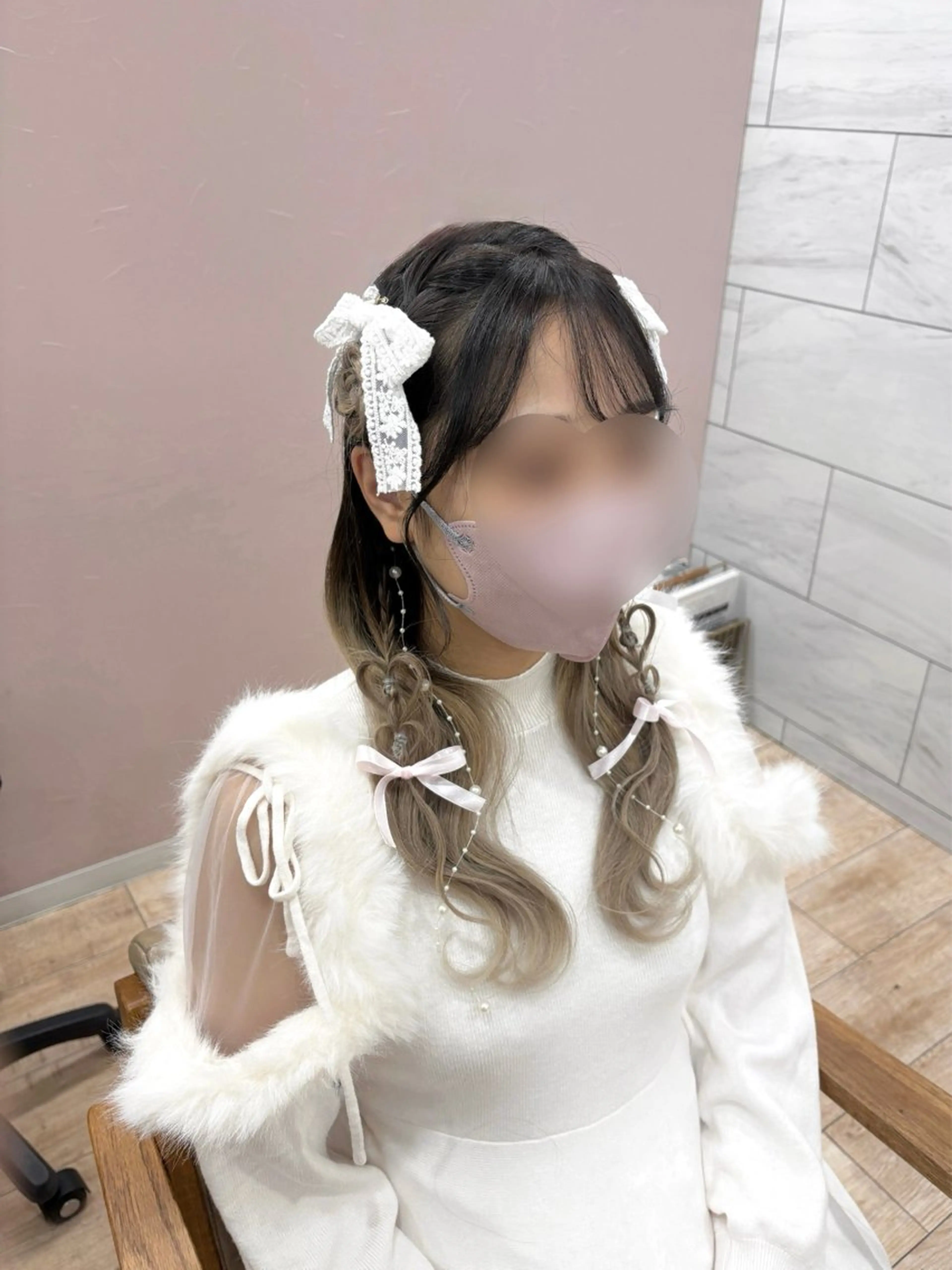 ライブ前・推し活前のヘアセット🎀の写真