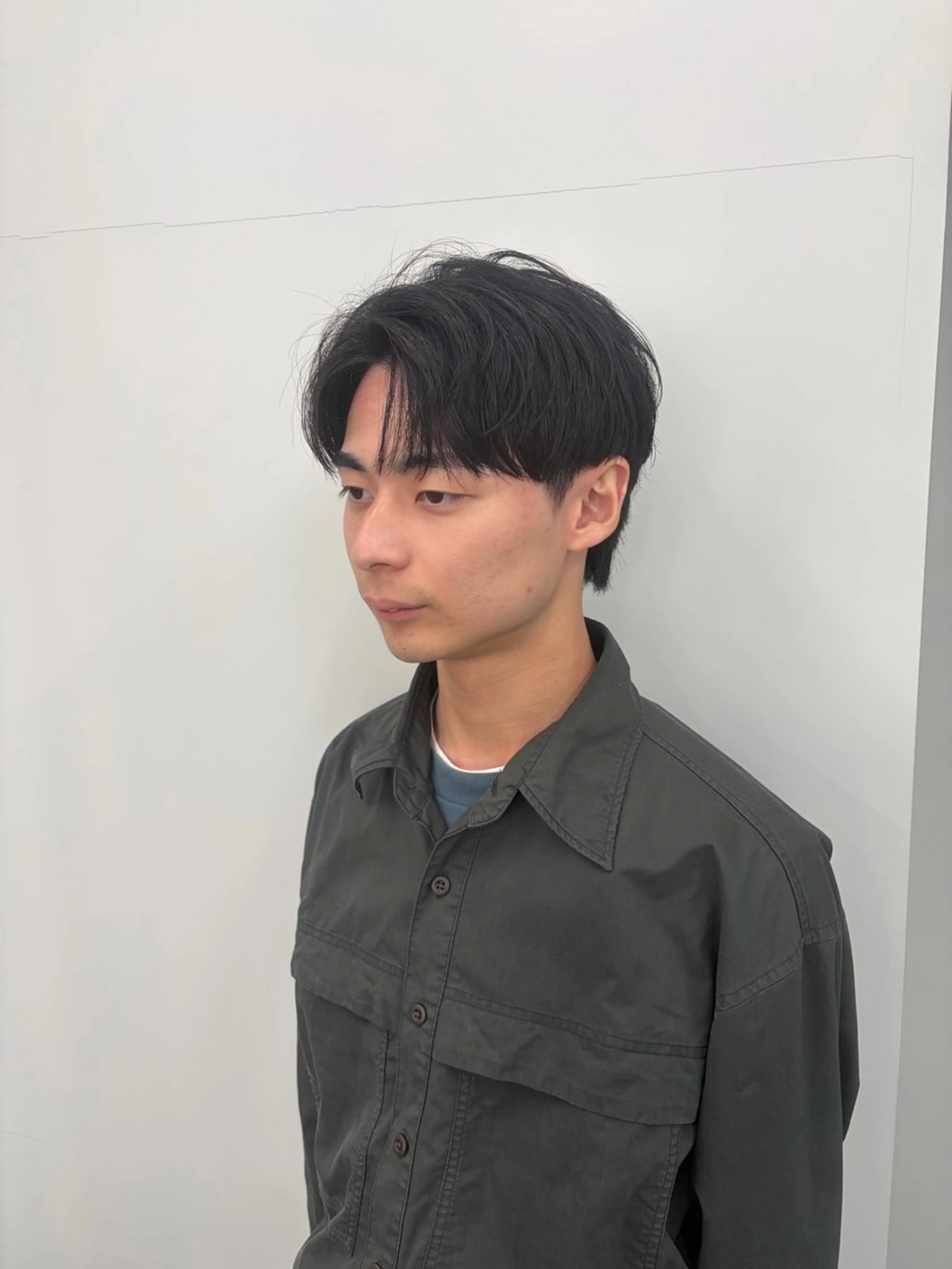 ショート メンズ ニュアンスパーマ/ ウルフ/ときなのヘアスタイル