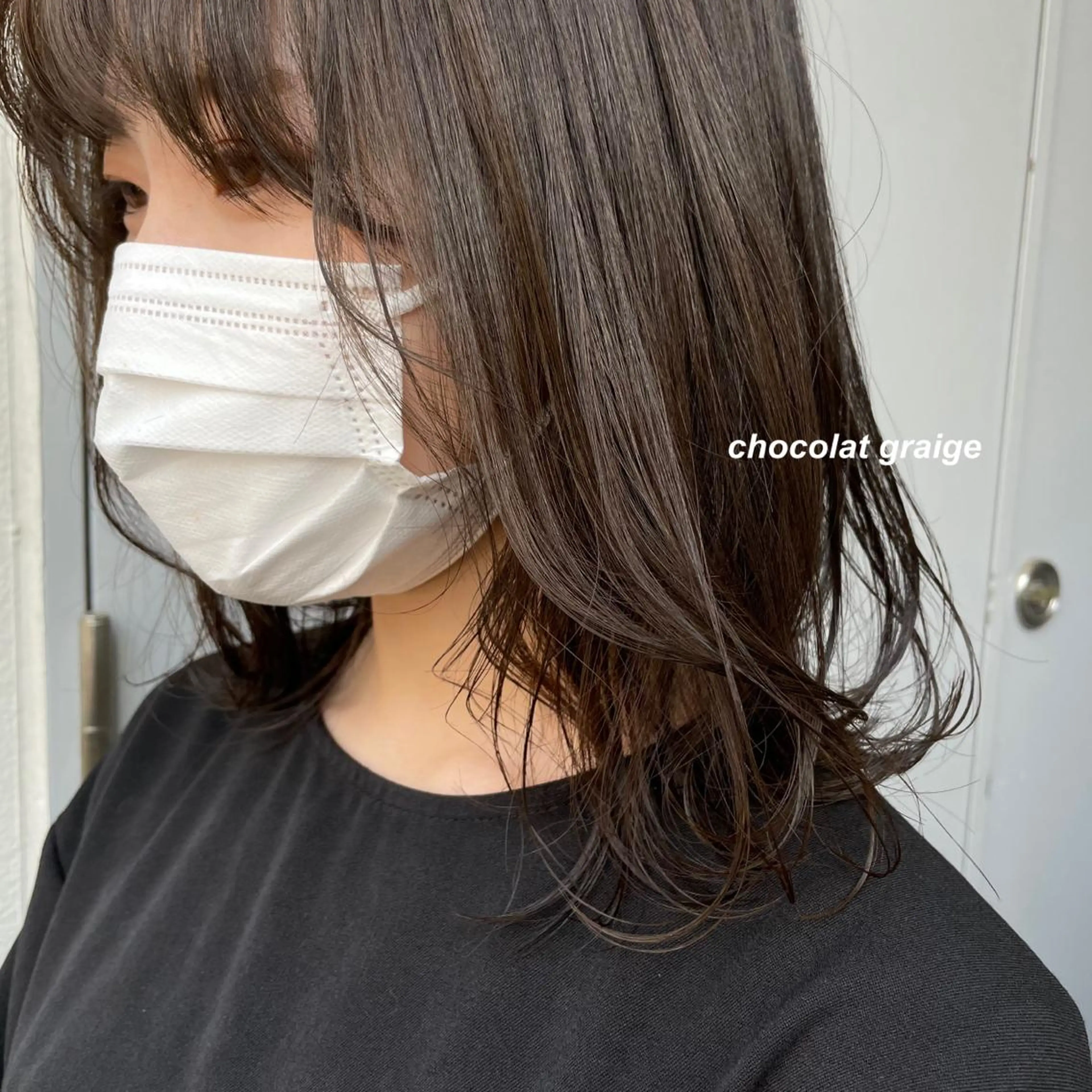 セミロング カラー カット ヘアカラー トリートメント ヘッドスパ レイヤーカット 韓国ヘアayameのヘアスタイル