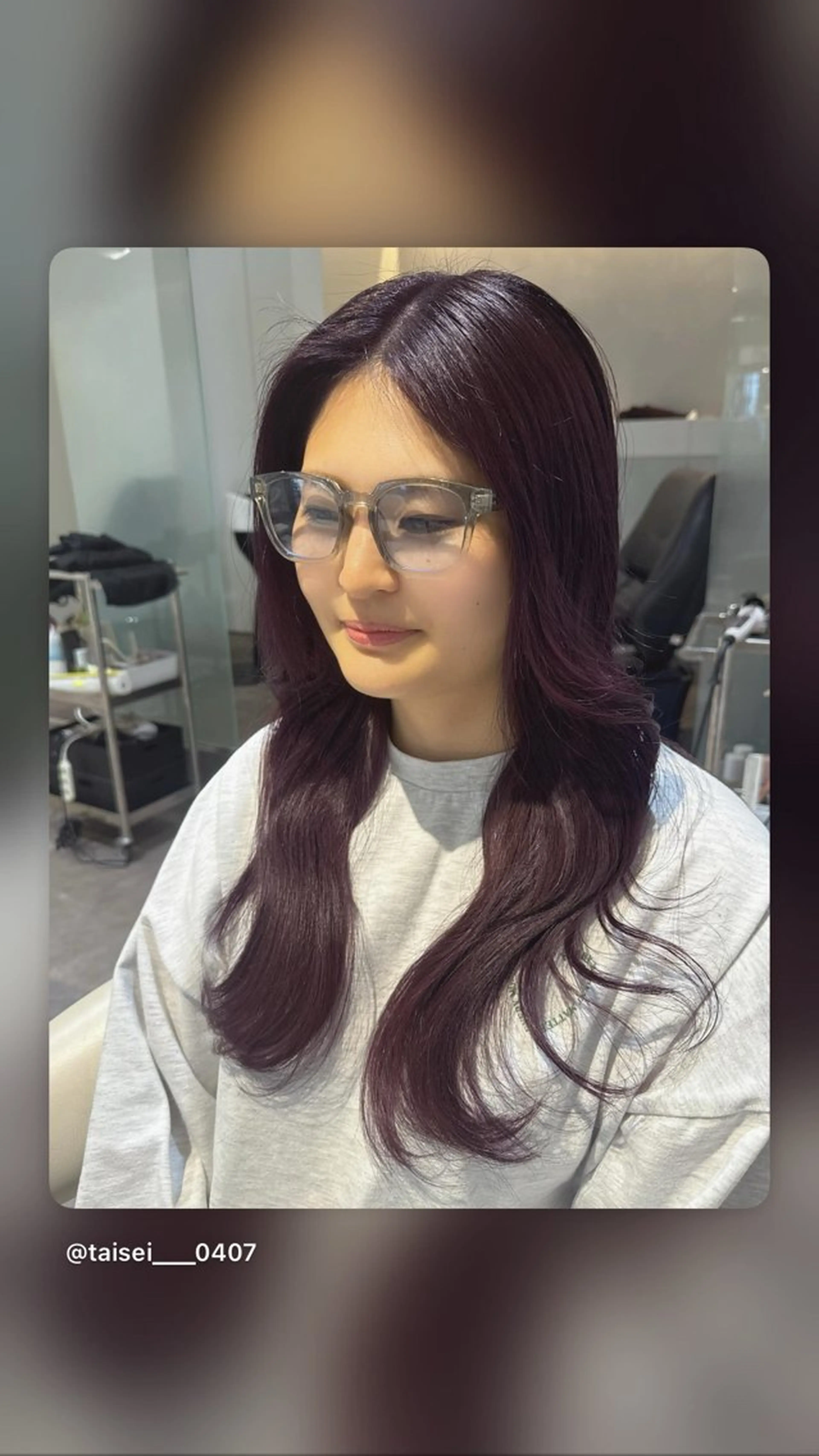 ロング カラー ブリーチ 透明感カラー グレージュ ブリーチなしカラー バイオレットカラー カット ヘアカラー トリートメント 💎透明感カラー特化 💎TAISEIのヘアスタイル