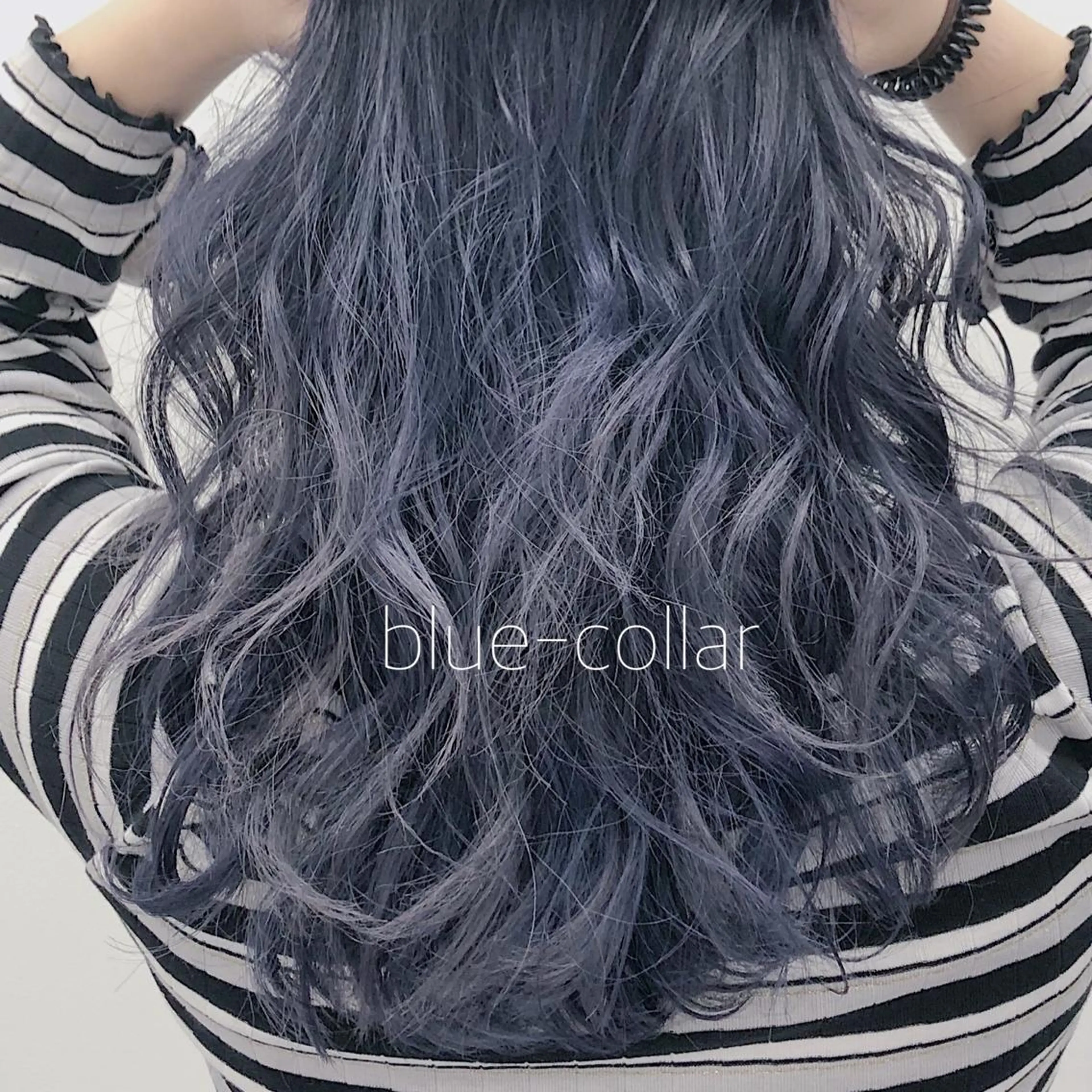 ミディアム カラー ブルーカラー 柔らかbeige モトキのヘアスタイル