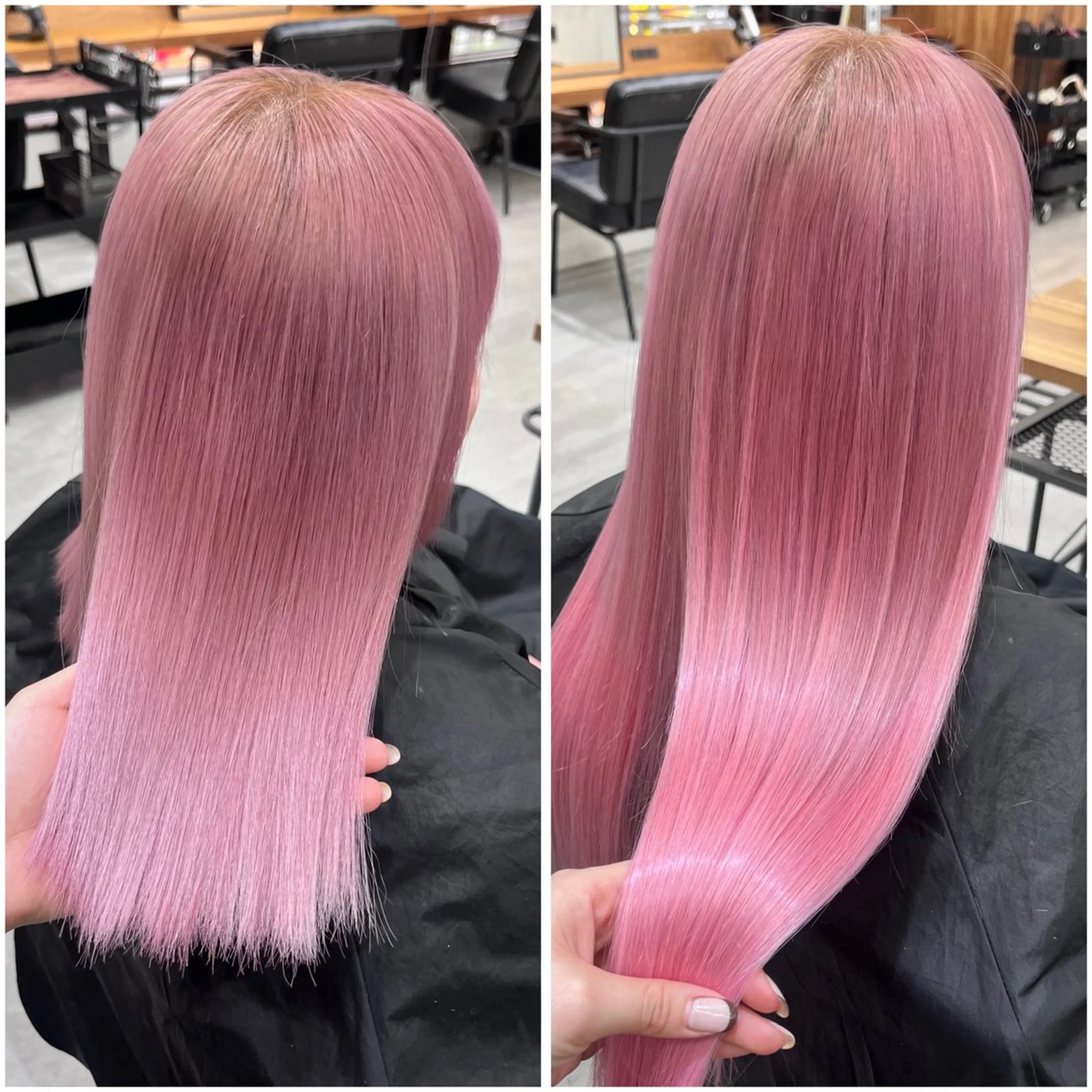 ロング カラー シールエクステ ピンクカラー エクステ 髪質改善 MAKO ❤️🔥NEXTのヘアスタイル