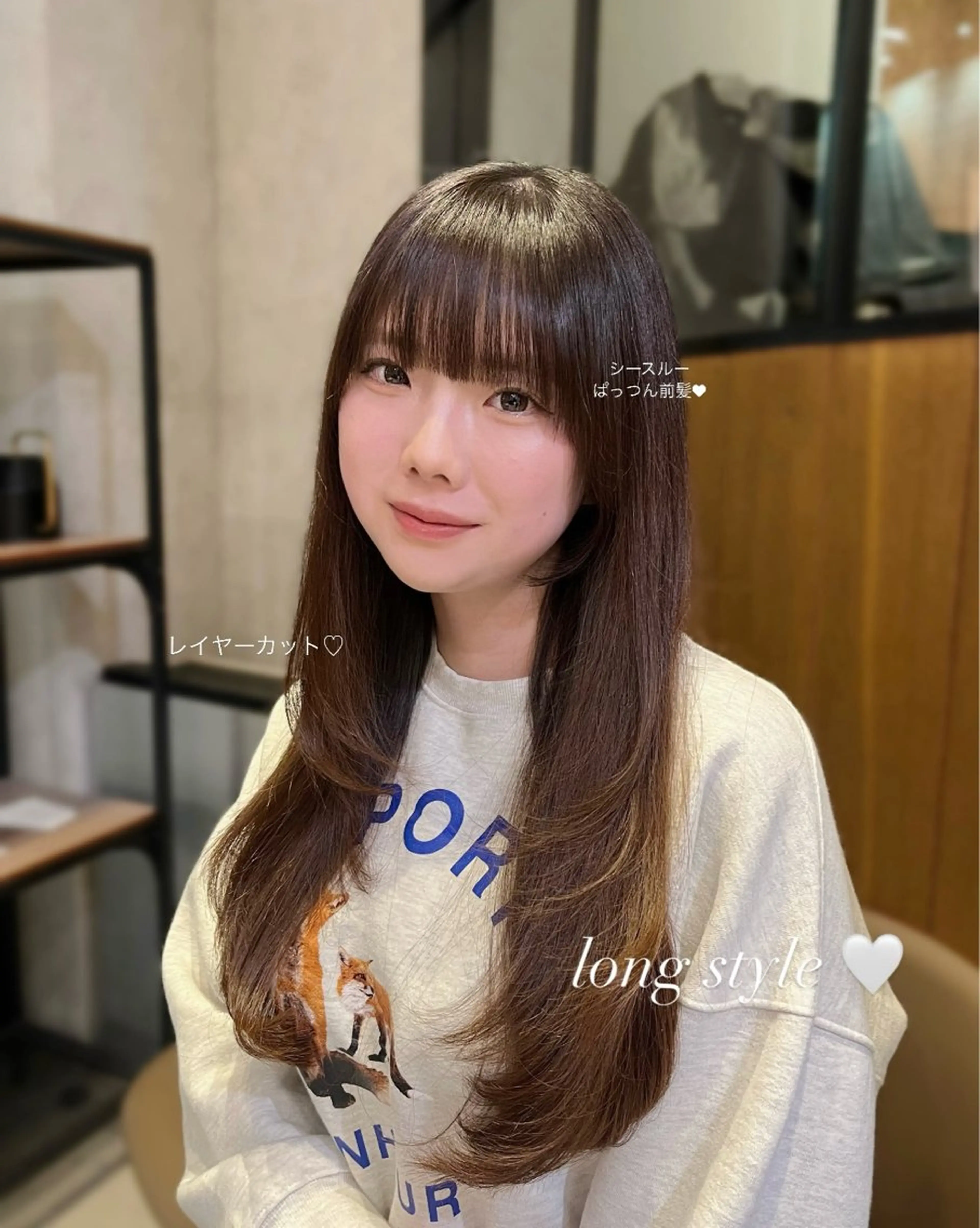 ロング yuuri🎀/大宮 /韓国ヘア/レイヤーのヘアスタイル