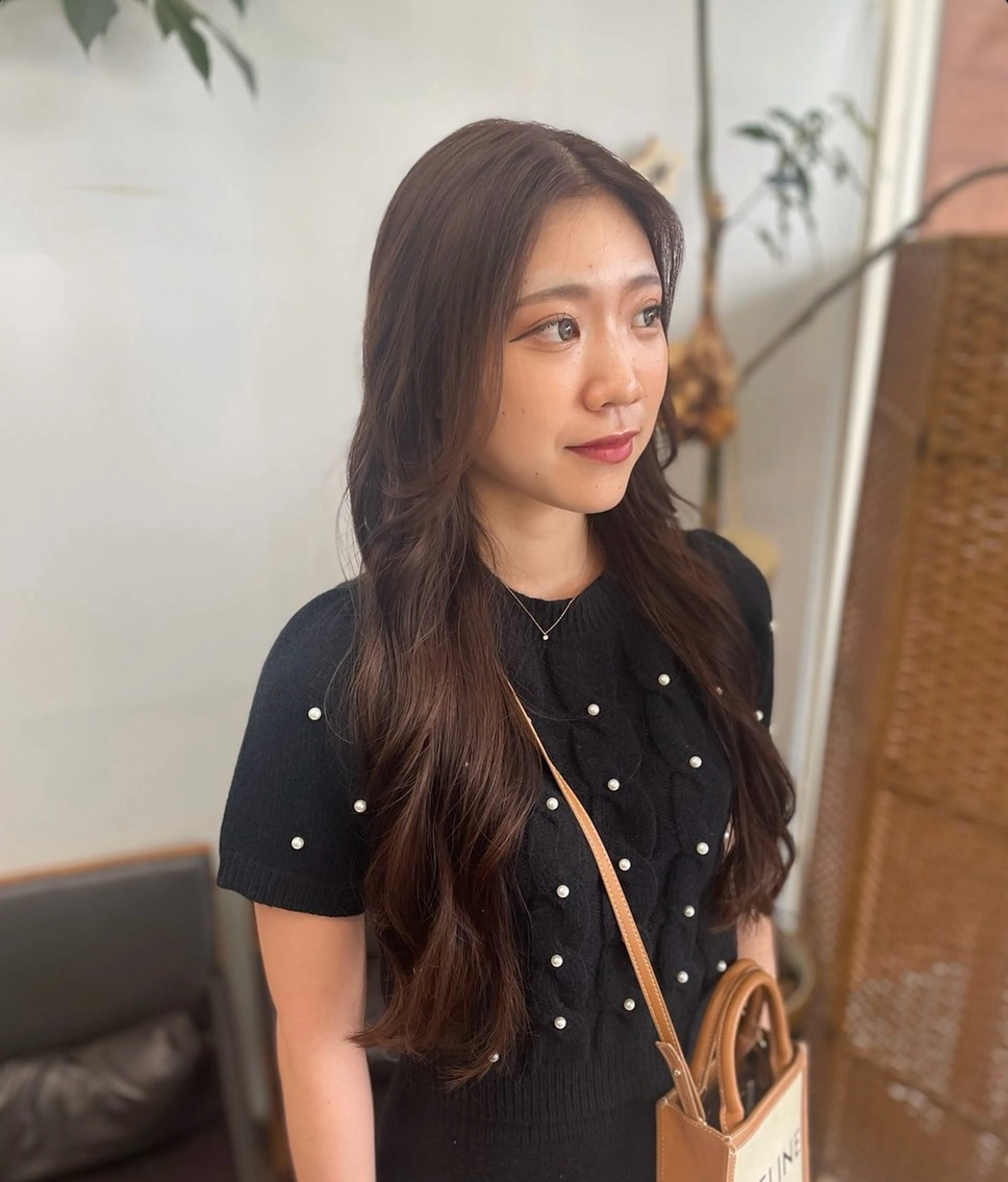 ロング カラー シミズ カエデ🍁のヘアスタイル