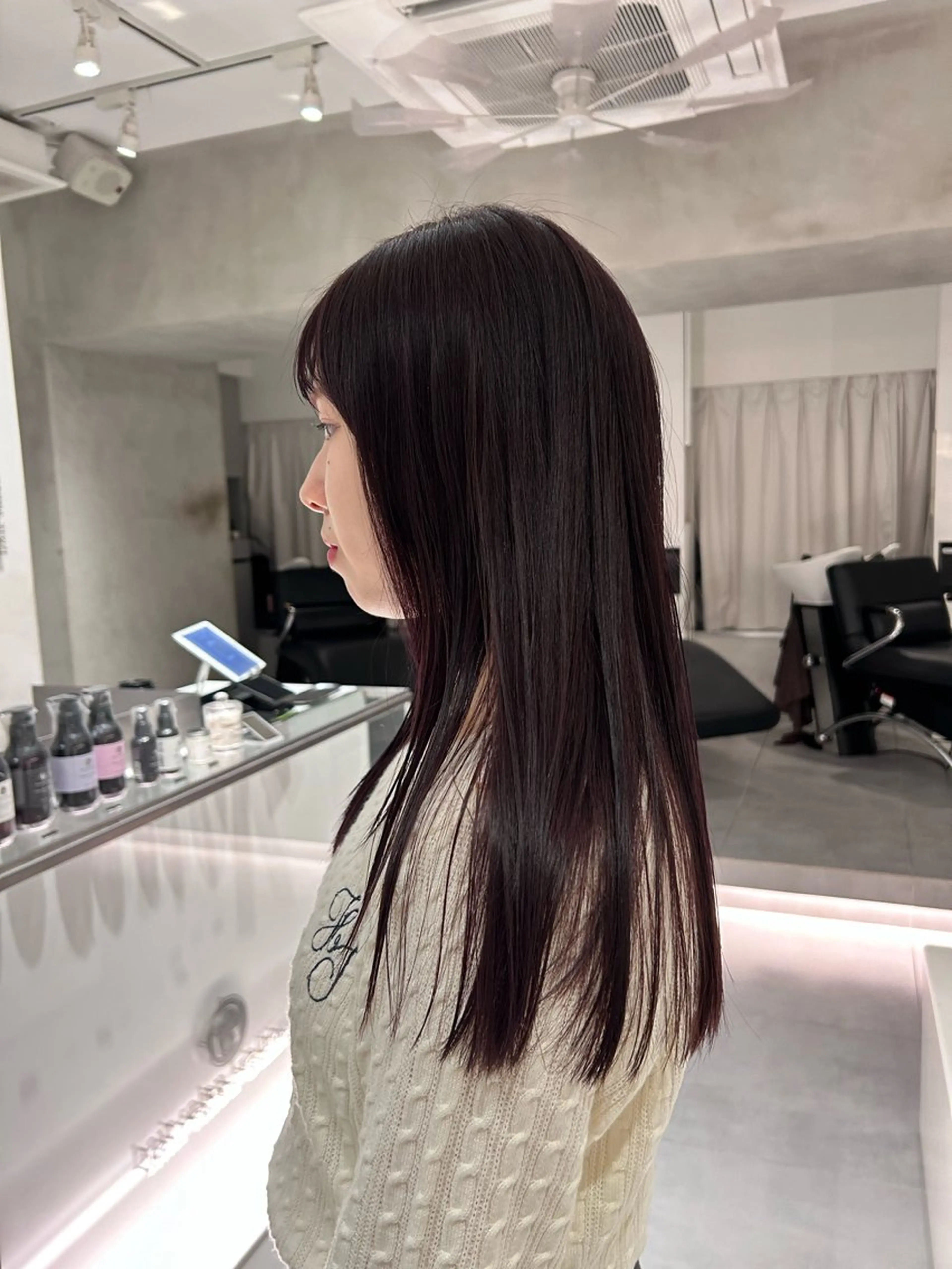 セミロング カラー 🪞透け感&韓国ヘア 🪞honokaのヘアスタイル