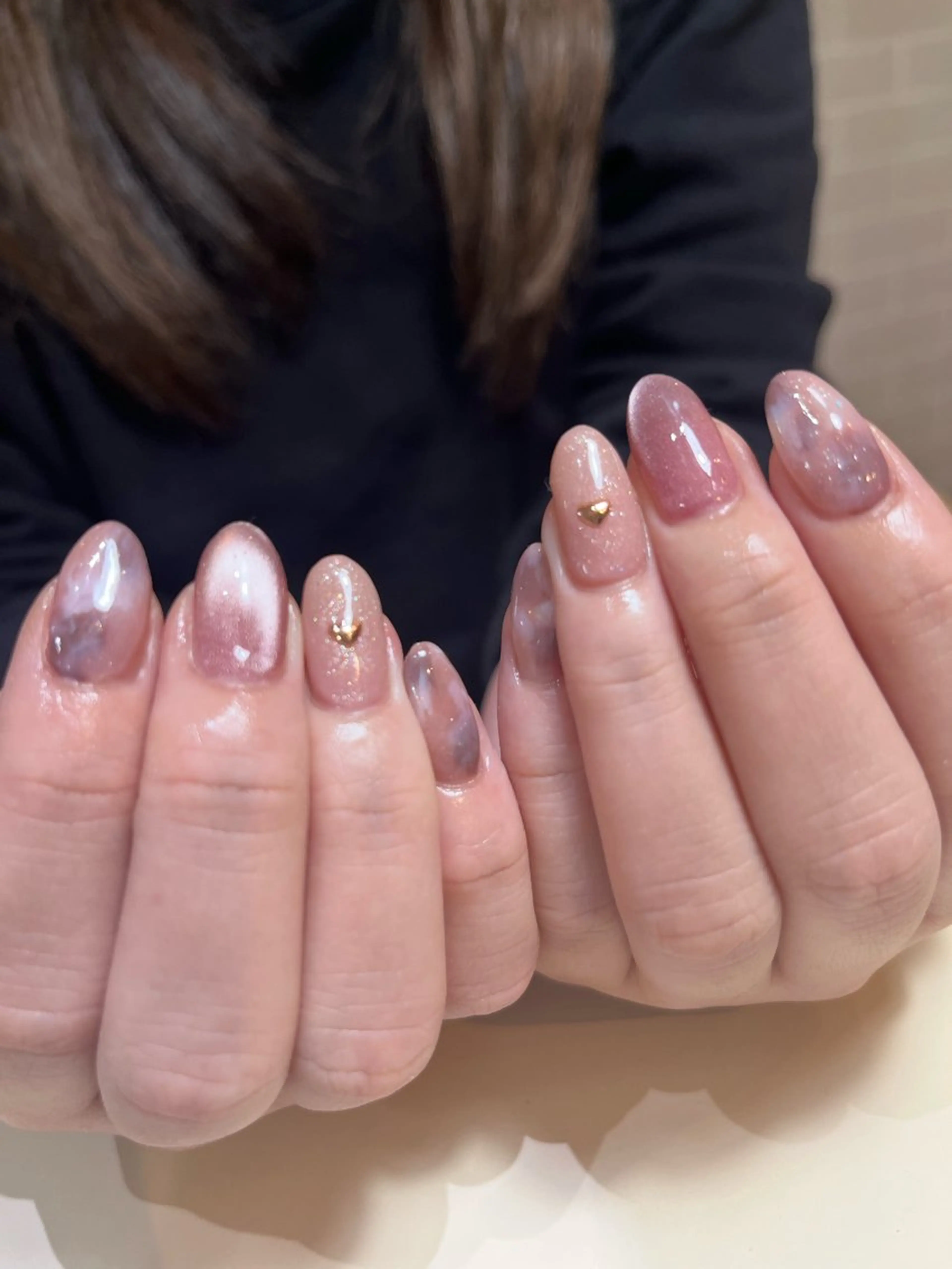 ネイル ニュアンスネイル 春ネイル フォルチェ博多店 細田のネイルデザイン