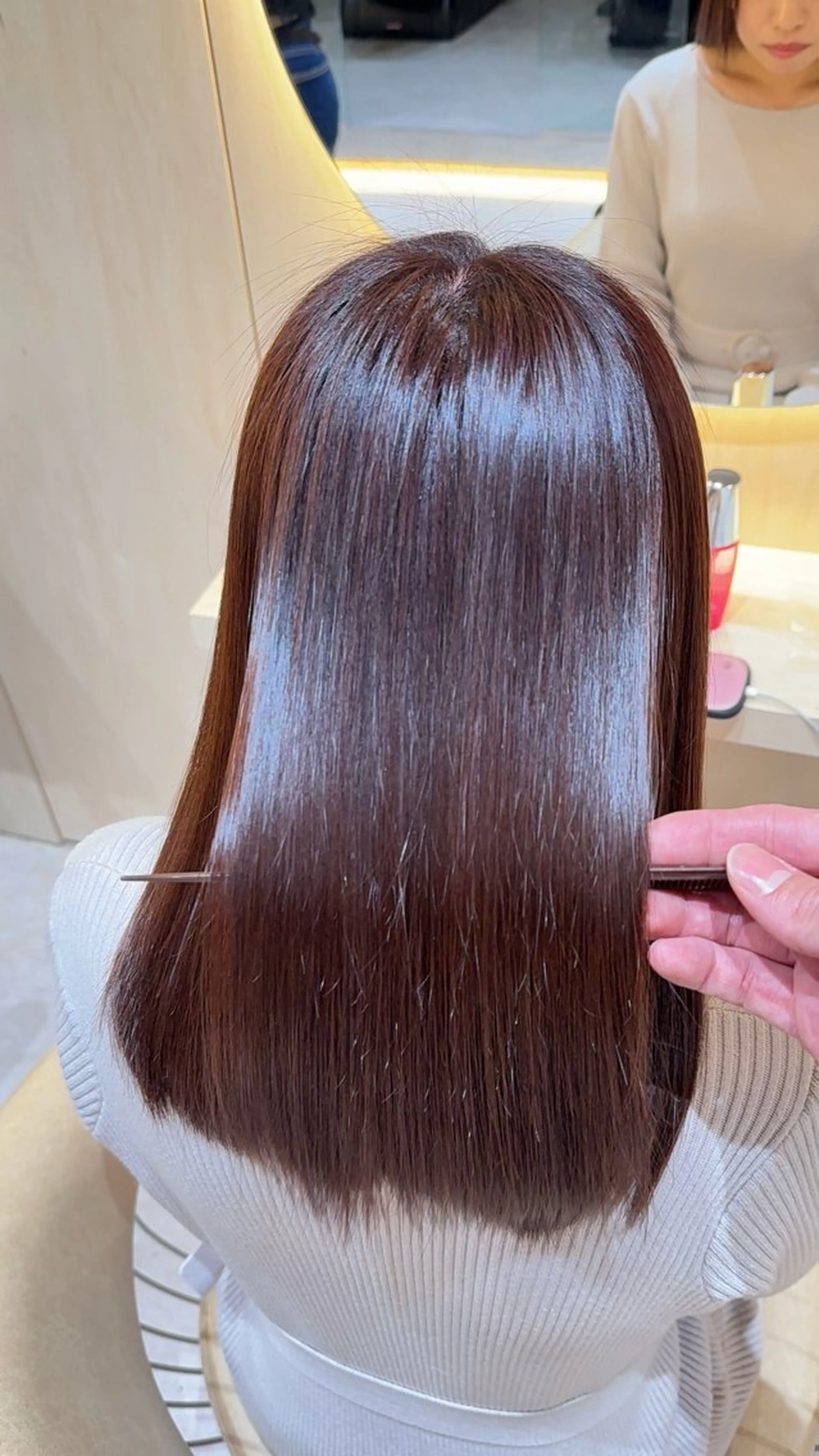 セミロング カラー カット ヘアカラー 縮毛矯正 縮毛矯正✨🫧 レイヤー川村利幸のヘアスタイル