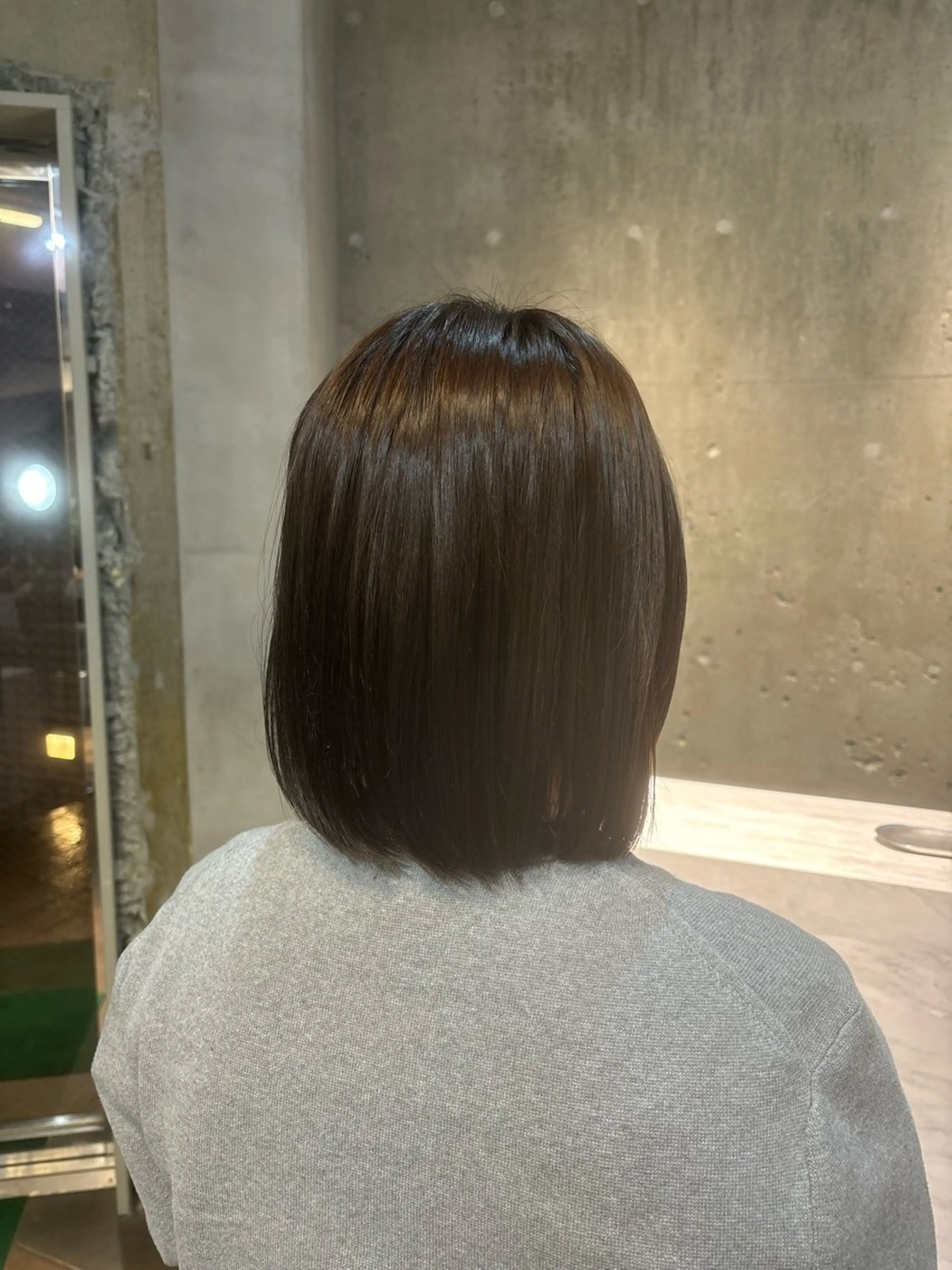 ミディアム カラー ブラウンカラー オリーブブラウン ショートパーマ 🫧ちひろ🫧のヘアスタイル