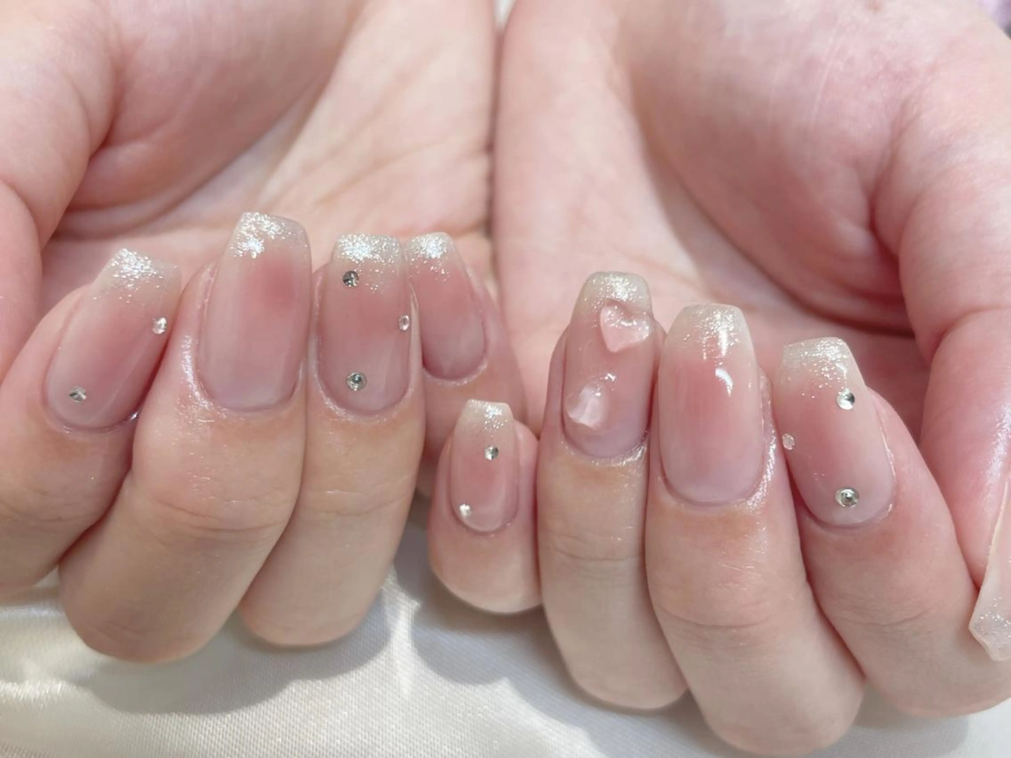 【今季トレンド!】オフなし🩵チークネイルの写真