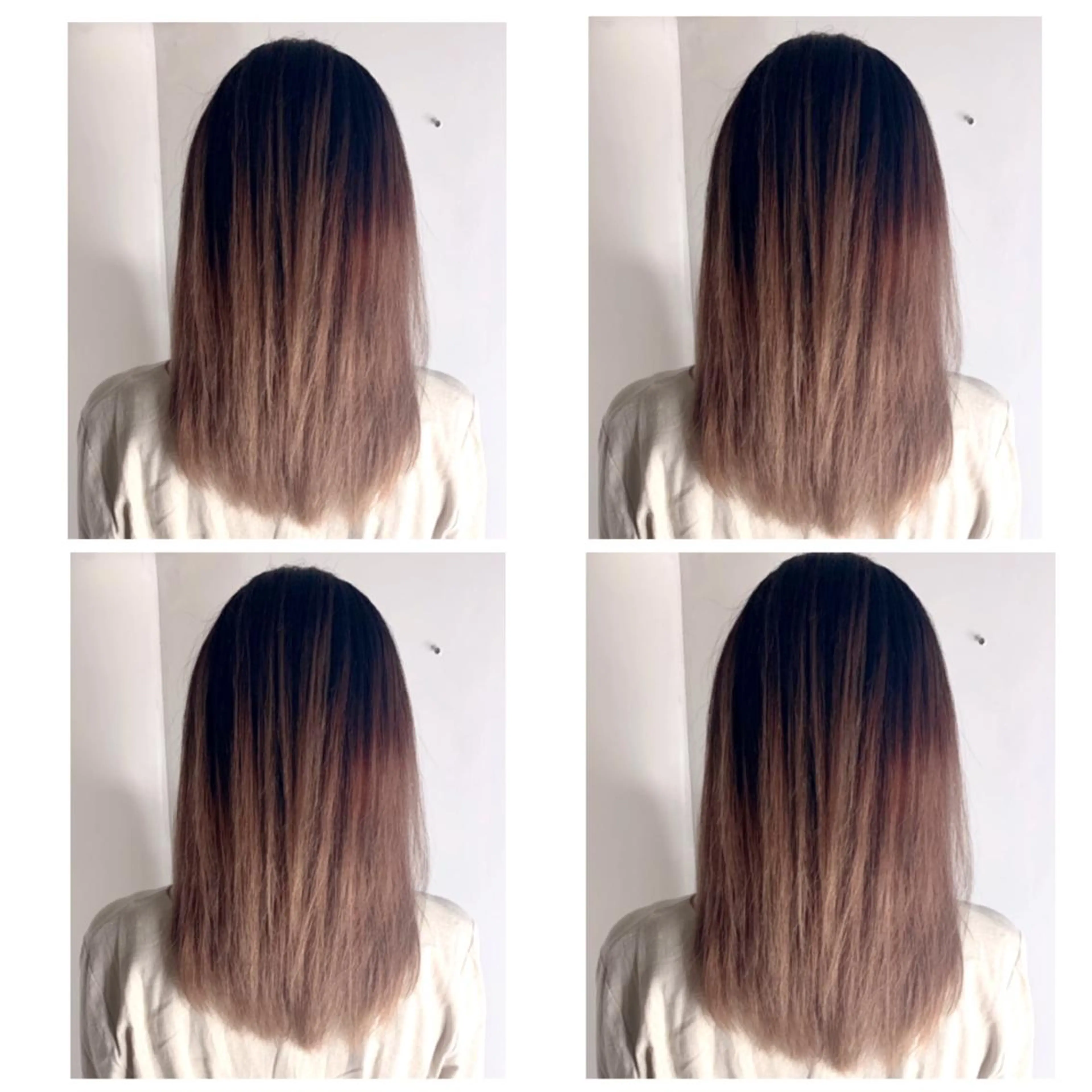 ミディアム カラー アッシュ バレイヤージュ ブリーチ デザインカラー グレージュ カット ヘアカラー トリートメント 京都大人女性ショート 徒歩1分/秋山のヘアスタイル