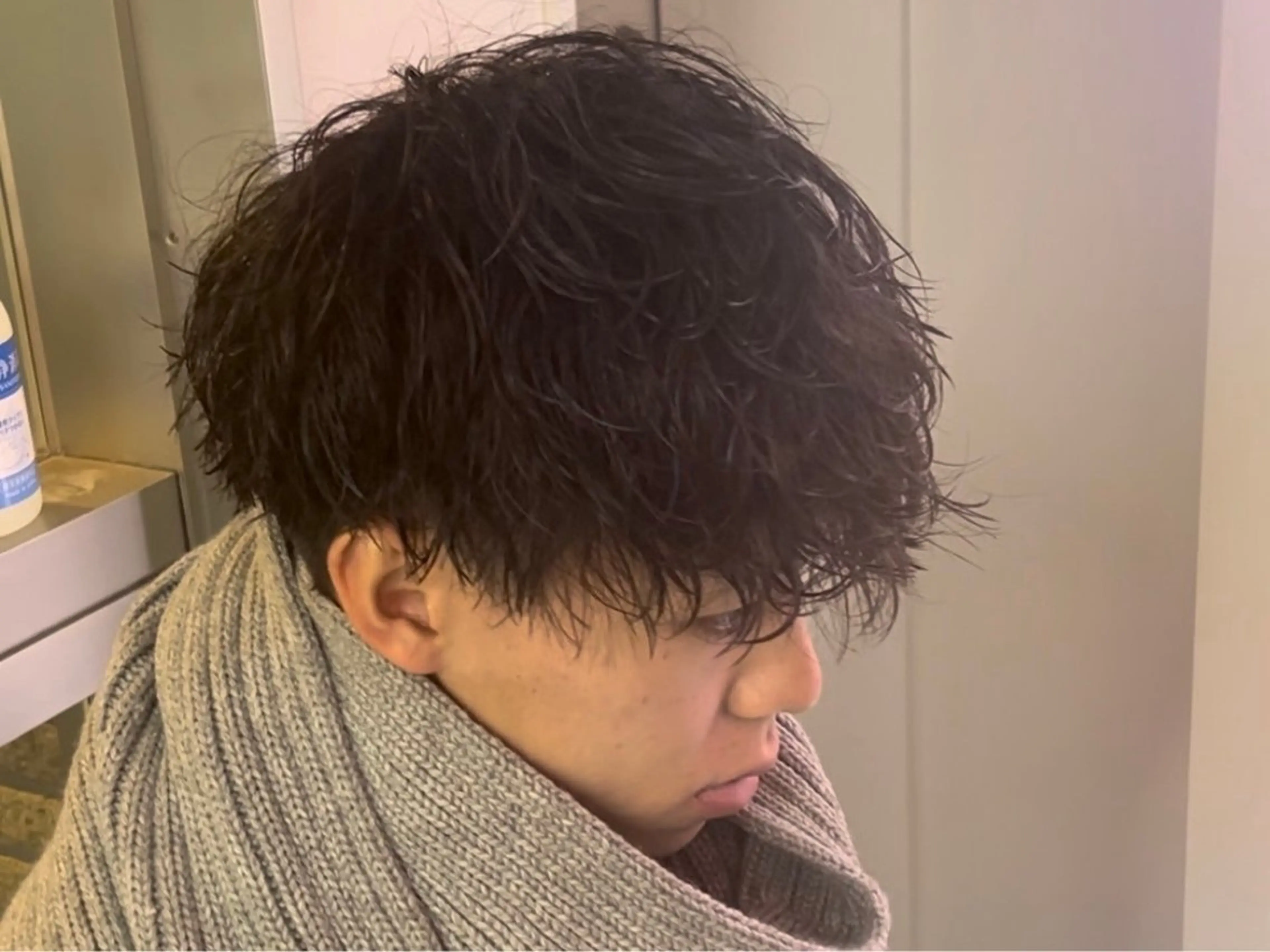 ミディアム パーマ メンズ ヘアセット メンズパーマ特化 🔥韓国ヘア職人🔥のヘアスタイル