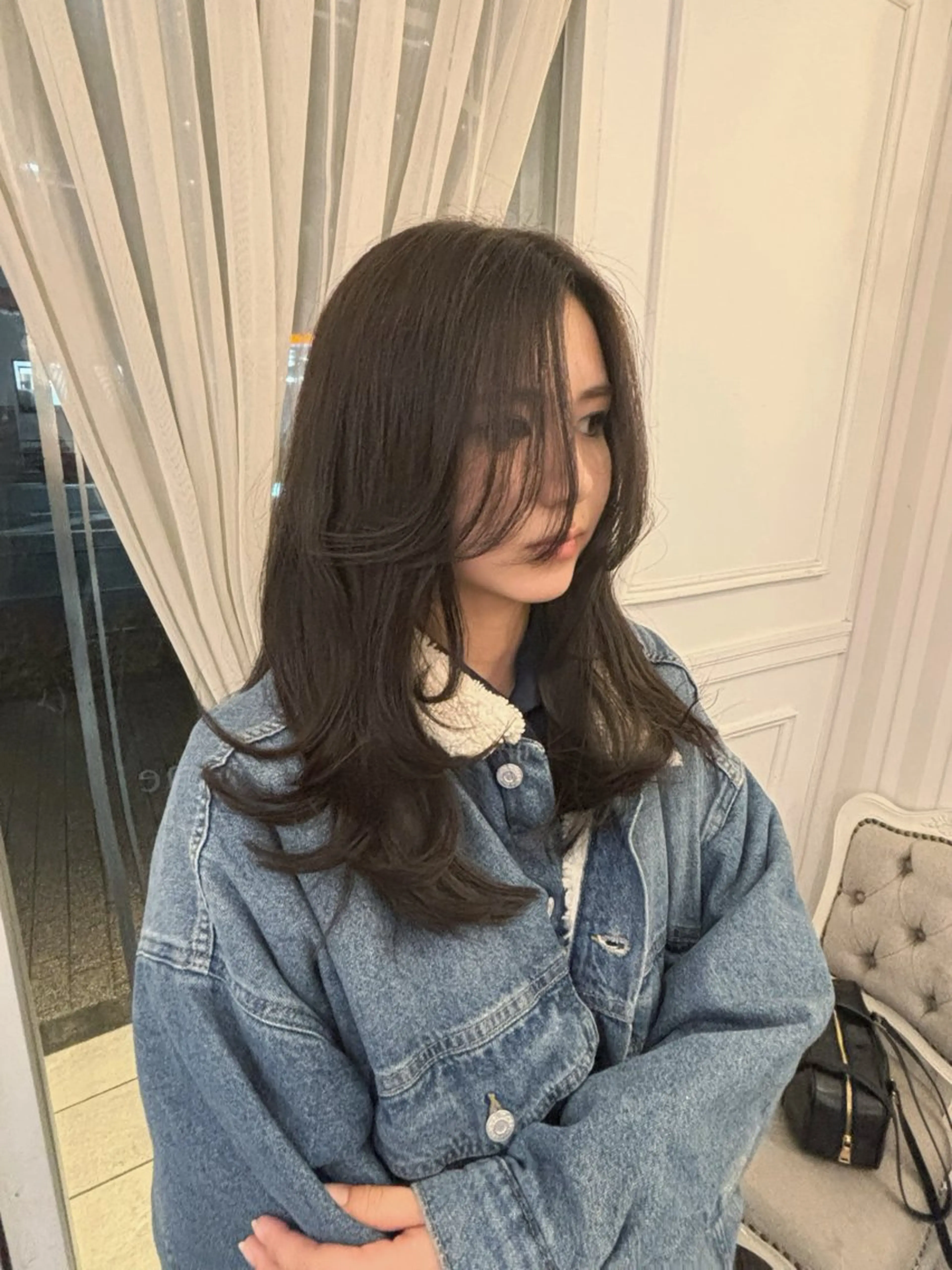 ロング カット ヘアカラー ウルフ/レイヤー/ 戸内໒꒱· ゚のヘアスタイル