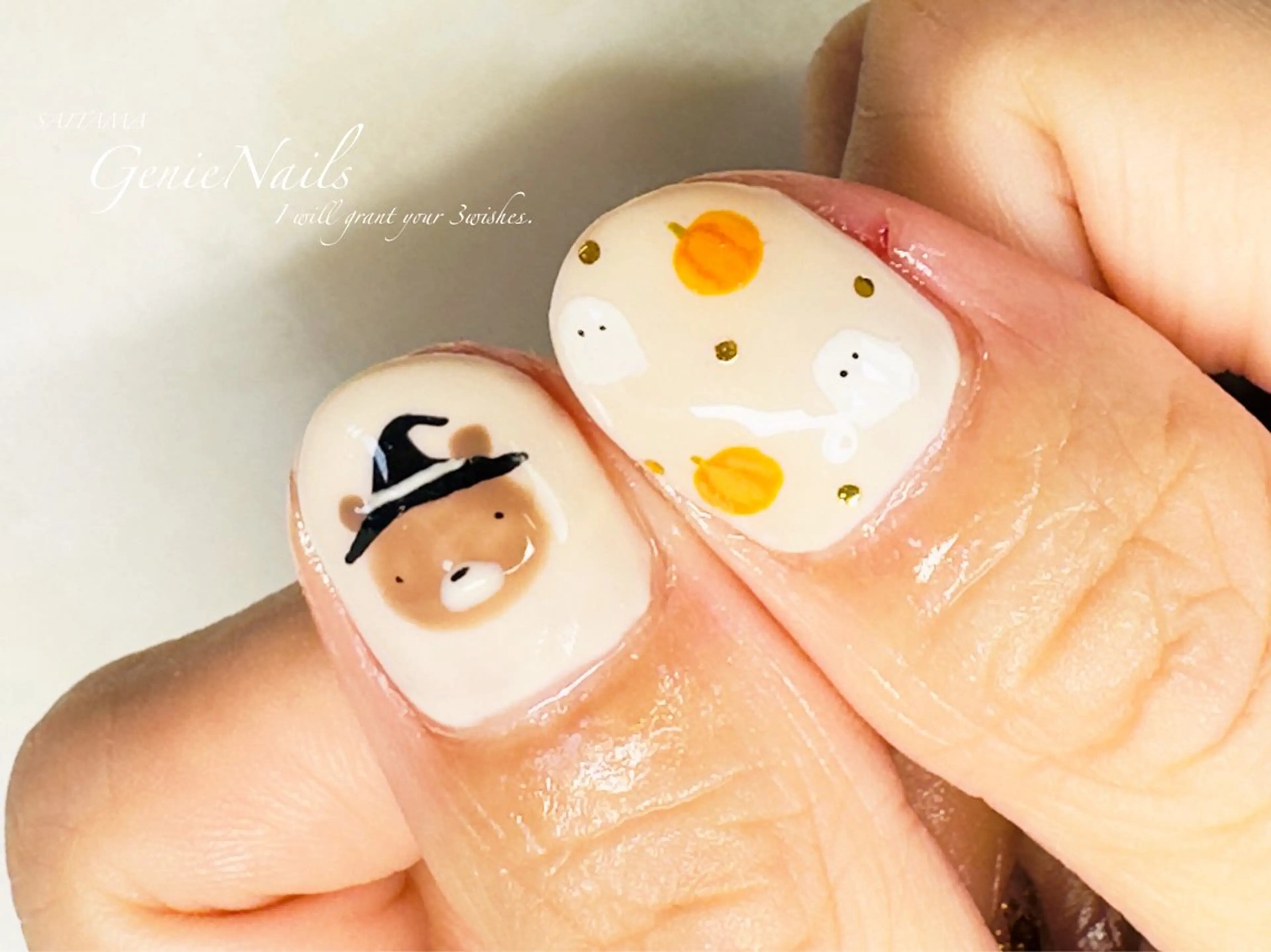 メンズ ネイル ハロウィン アートネイル フットネイル ハロウィン メンズネイル Genie Nailsのネイルデザイン