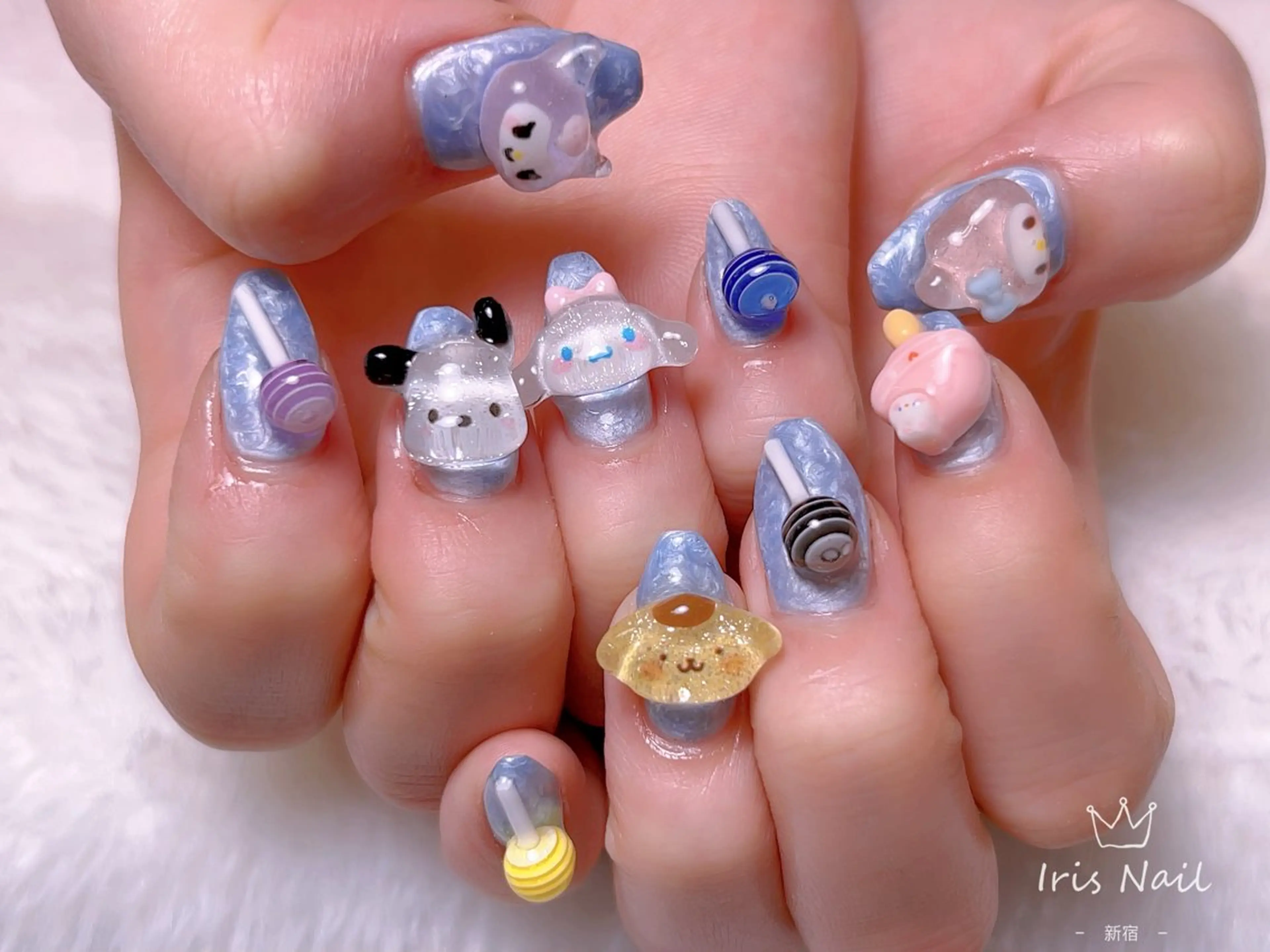 ネイル フレンチネイル ジェルネイル グラデーション 韓国ネイル マグネットネイル ハンドネイル 【長さ出し】 IRIS NAILのネイルデザイン