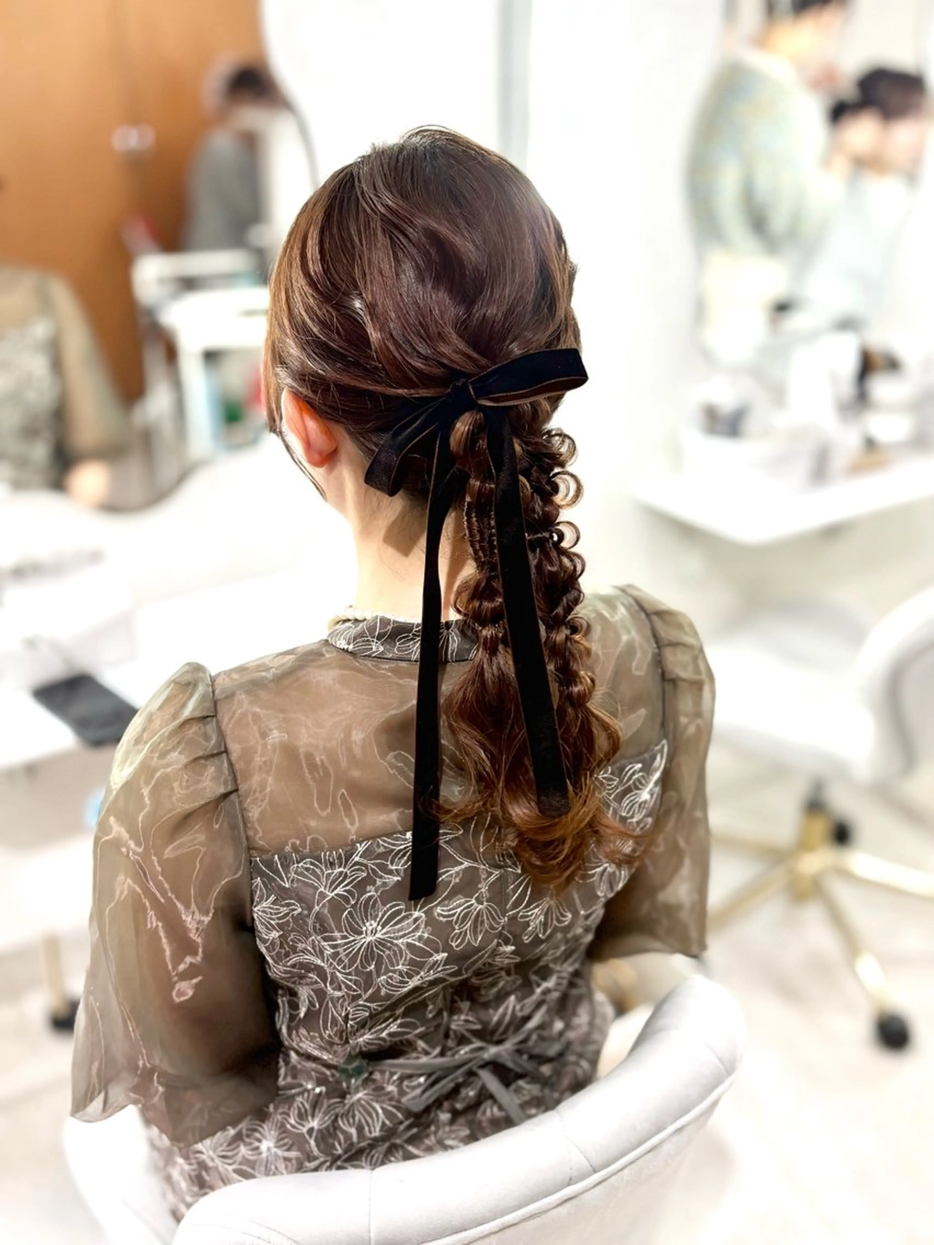 ロング ヘアアレンジ ヘアセット ヘアセットサロン /上坪愛美のヘアスタイル