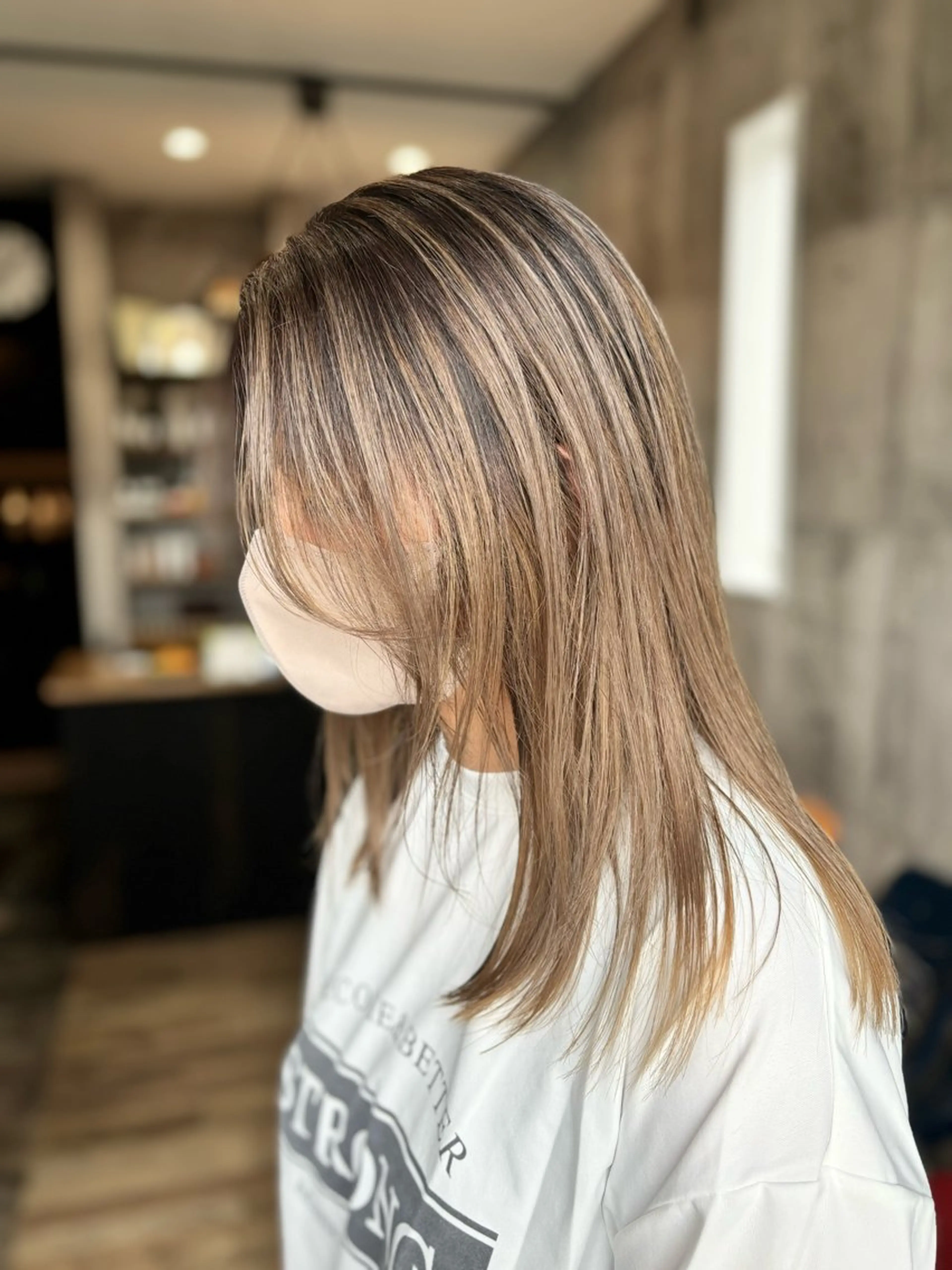 海外風バレイヤージュカラー＋カットの写真