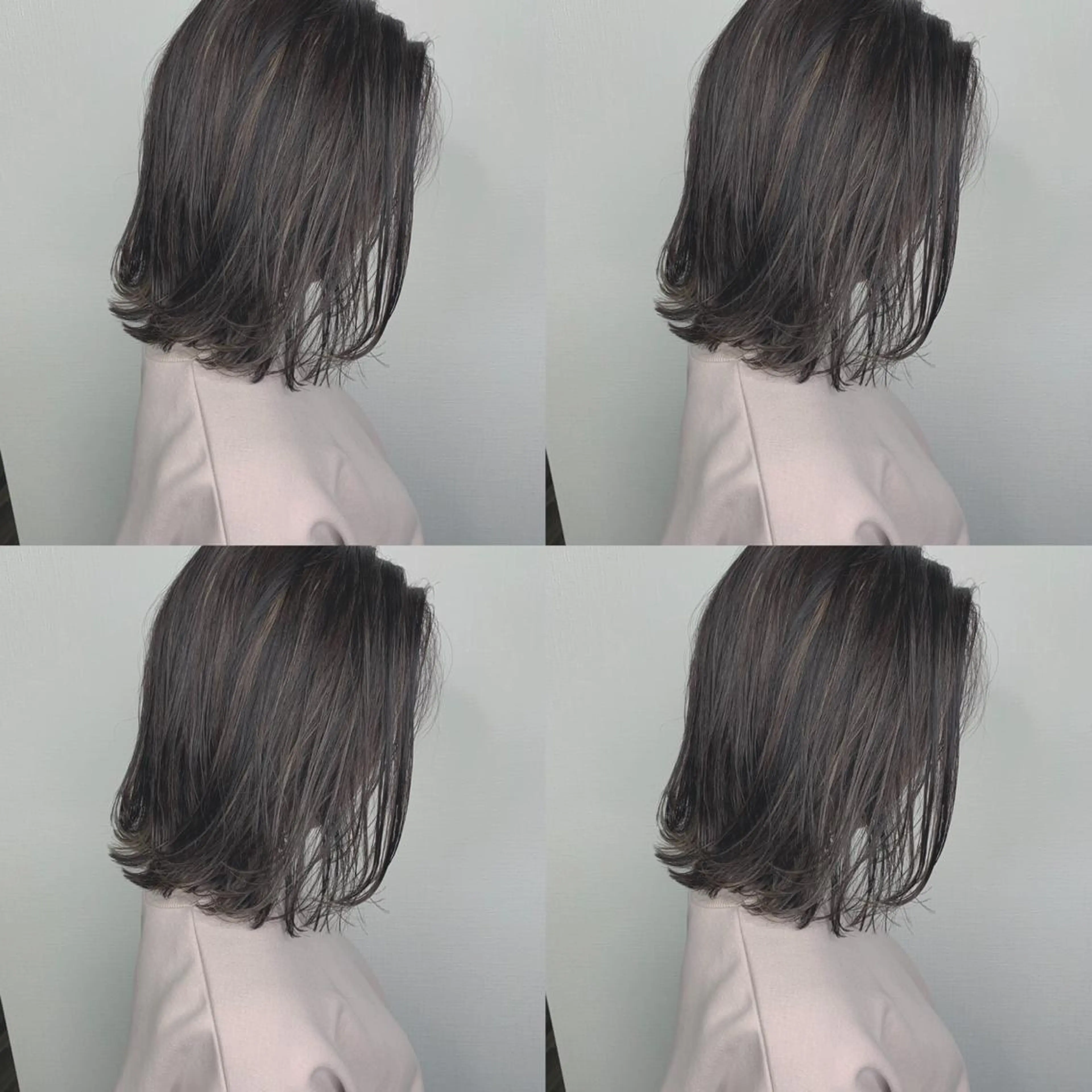 ミディアム カラー アッシュ ハイライトカラー ハイライト ヘアカラー 袴田 伊代のヘアスタイル