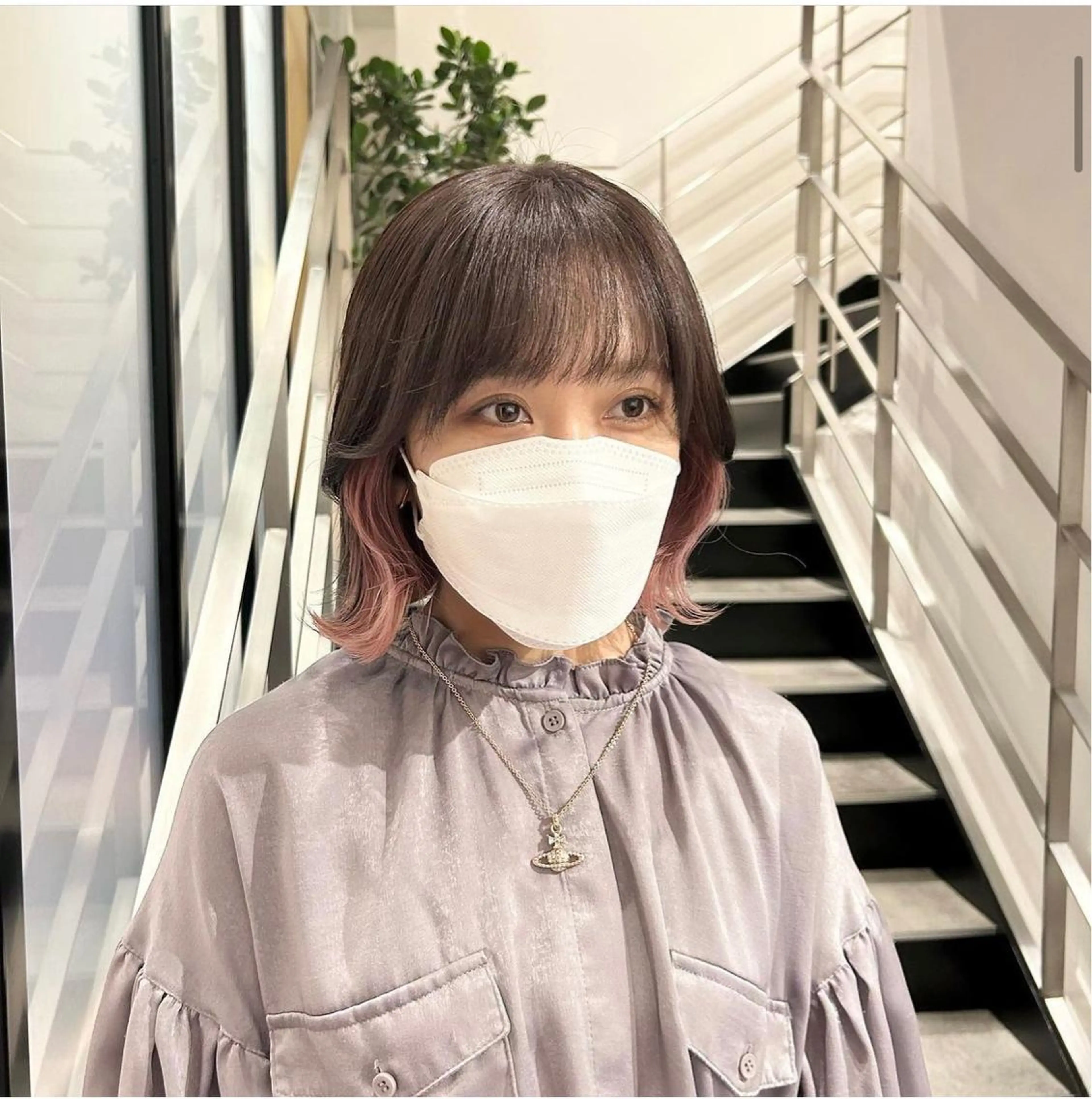 ミディアム カラー パーマ ヘアアレンジ メンズ キッズ メンズインナーカラー インナーカラー ピンクカラー ボブ ヘアカラー stylist 🎀 kanaのその他イメージ