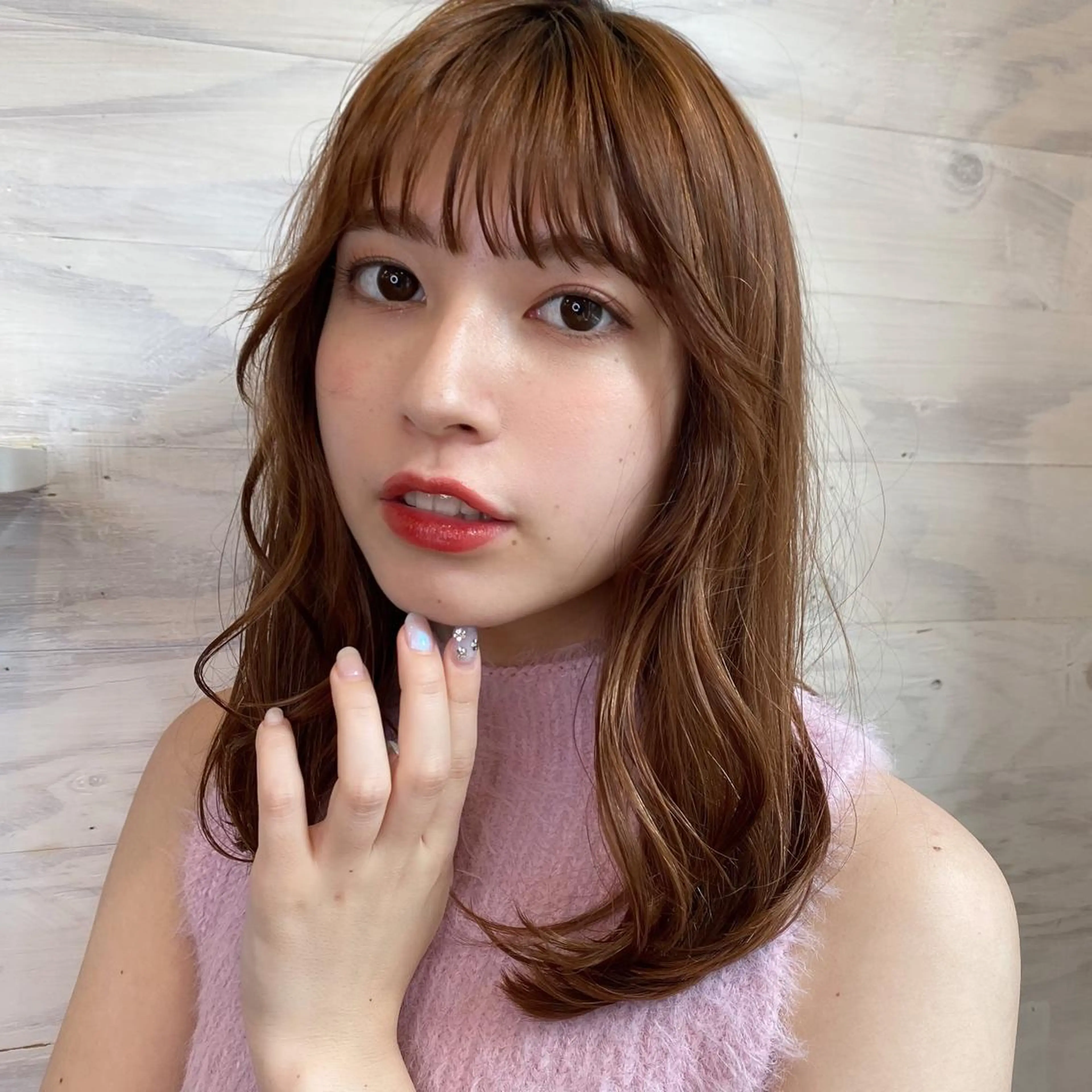 ミディアム 🪭risa 暖色/レイヤー🪭のヘアスタイル