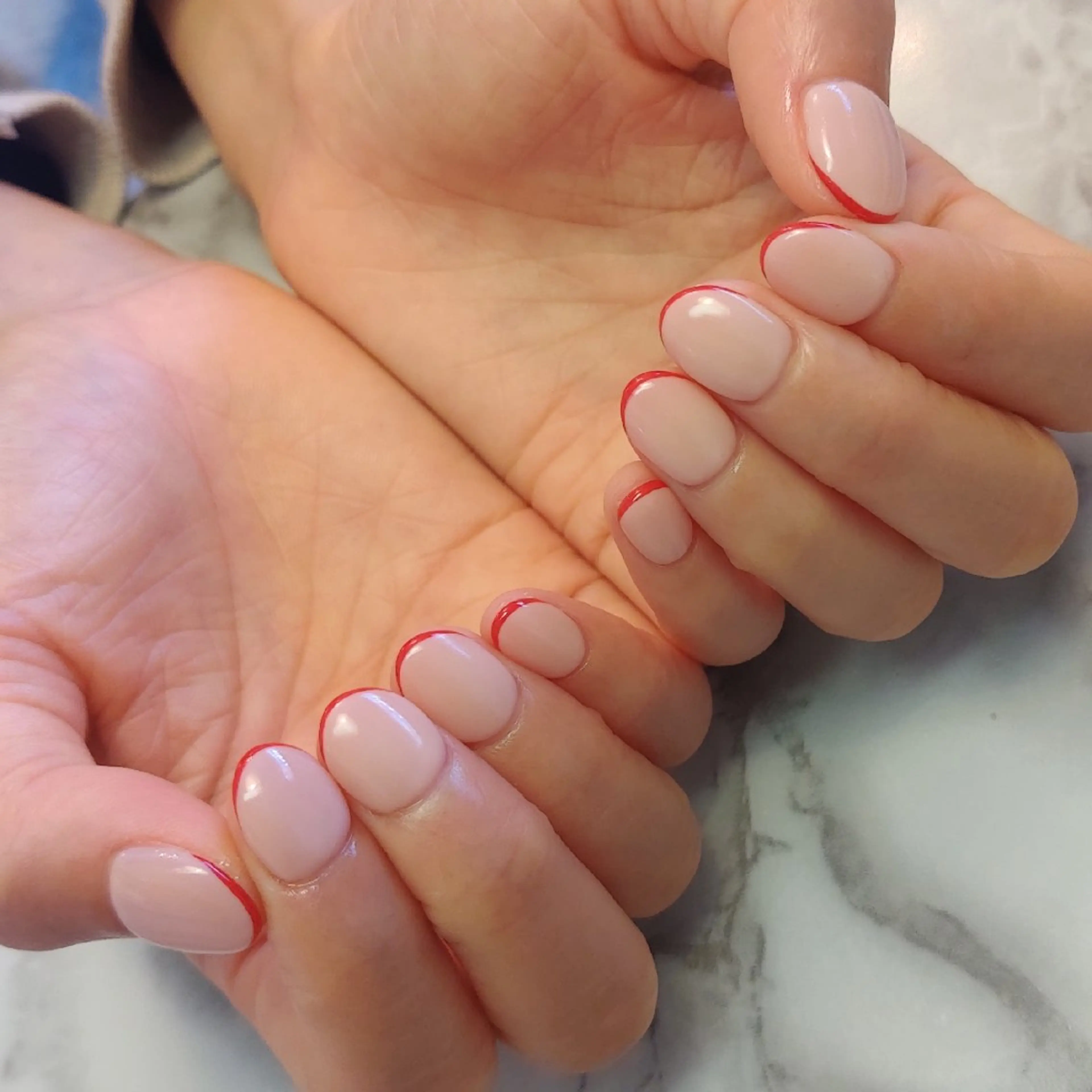 ネイル フレンチネイル ジェヌインネイル 河内のネイルデザイン