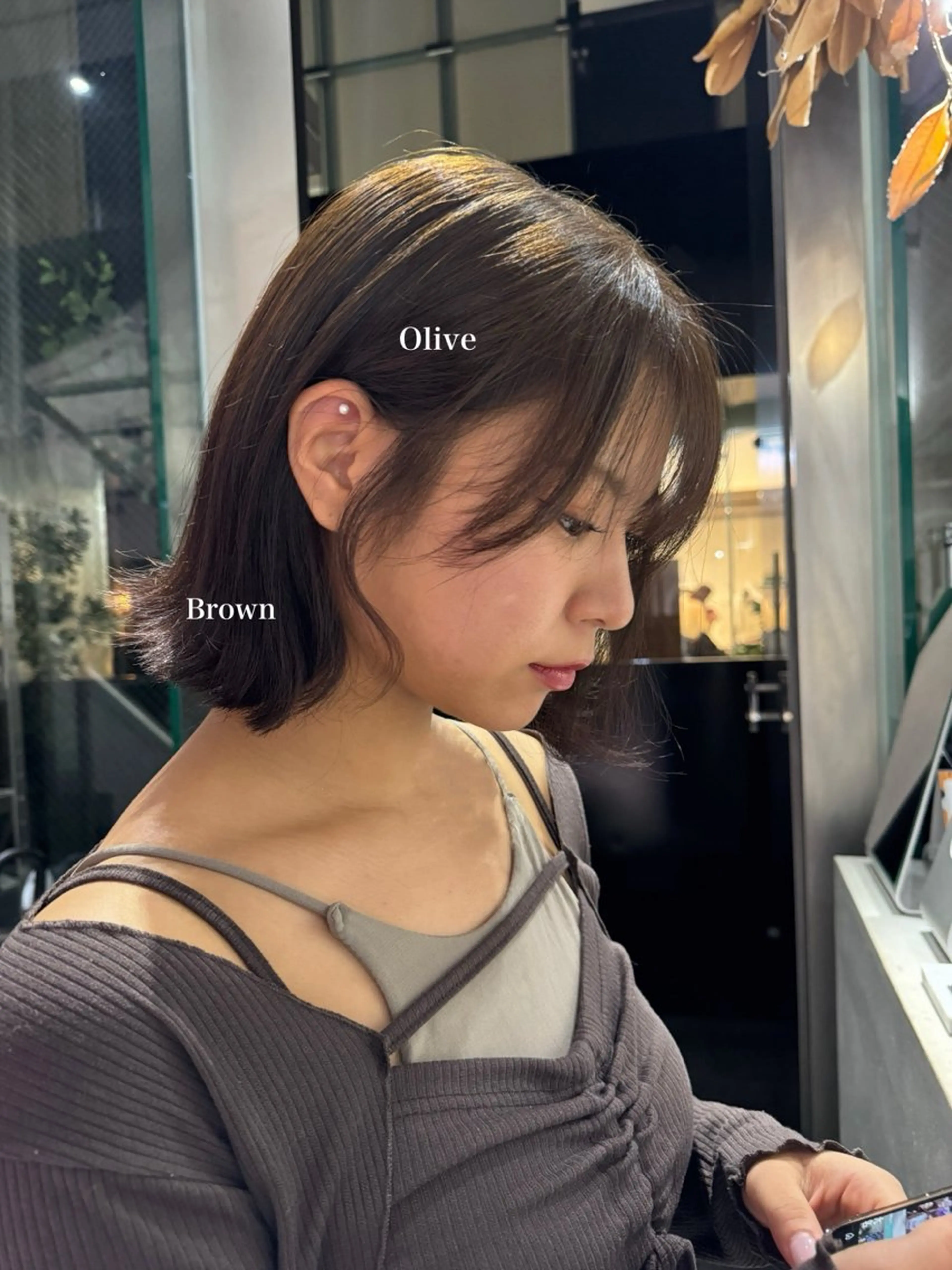 ショート カラー ブリーチ ダブルカラー ブリーチなしカラー オリーブカラー ヘアカラー トリートメント mao/天神ブリーチ ハイトーンカラーのヘアスタイル