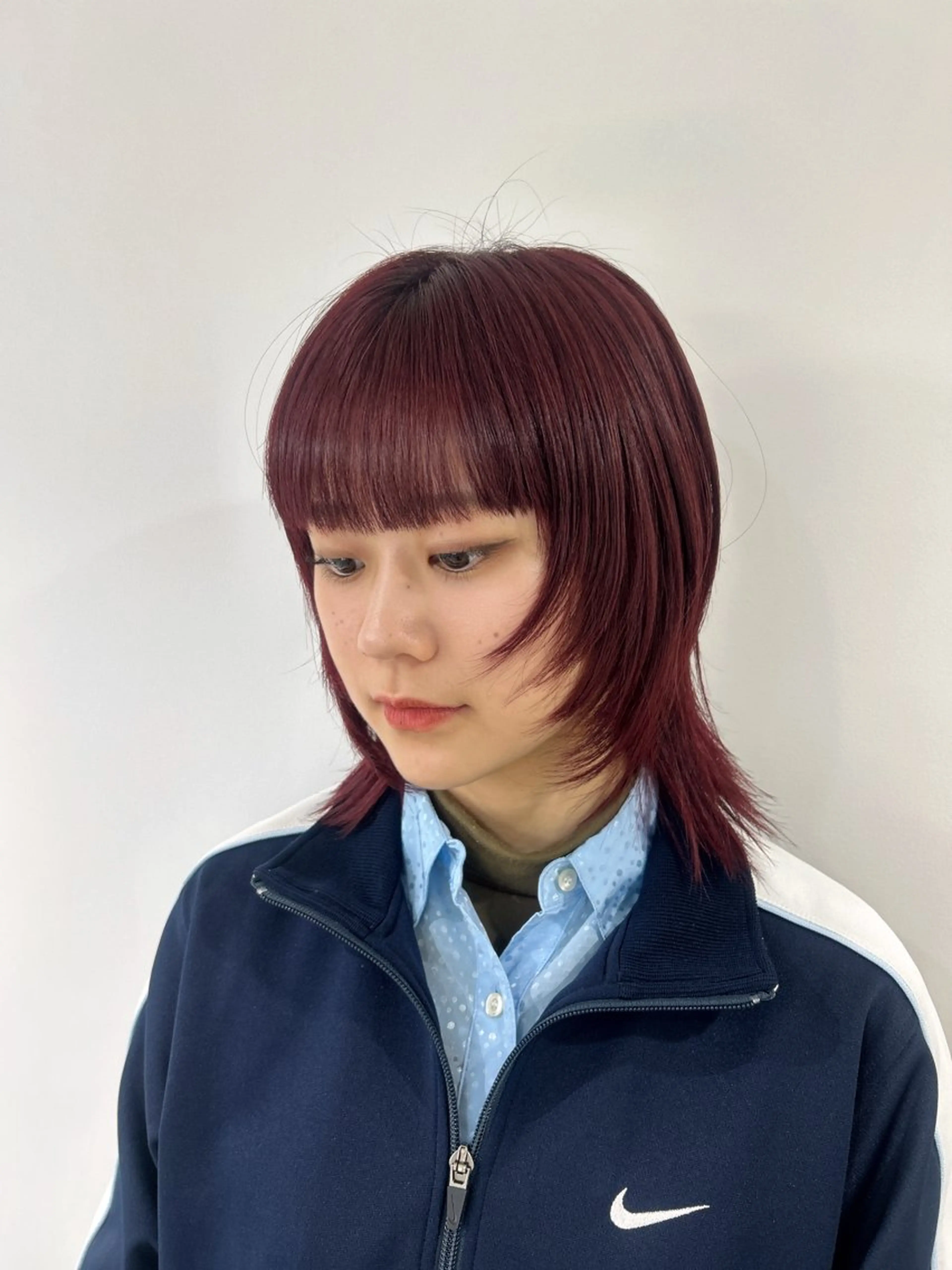 ミディアム カラー カット 縮毛矯正 愛結 暖色カラー🎀🩰のヘアスタイル