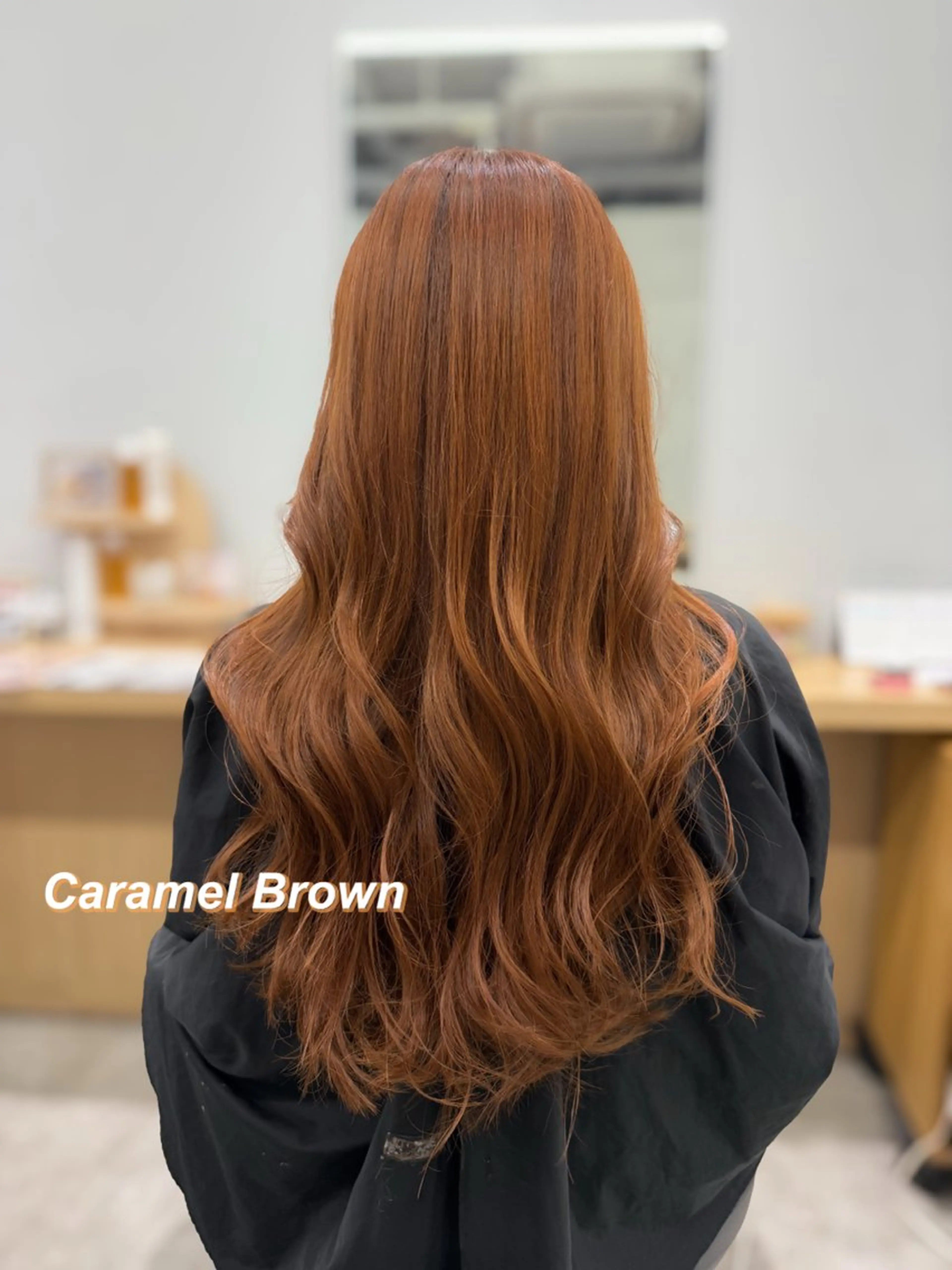 ロング カラー ブリーチ ブラウンカラー キャラメルブラウン ブリーチなしカラー カット ヘアカラー トリートメント 美髪🫧ブリーチ/ デザイン/永田汰伊智のヘアスタイル