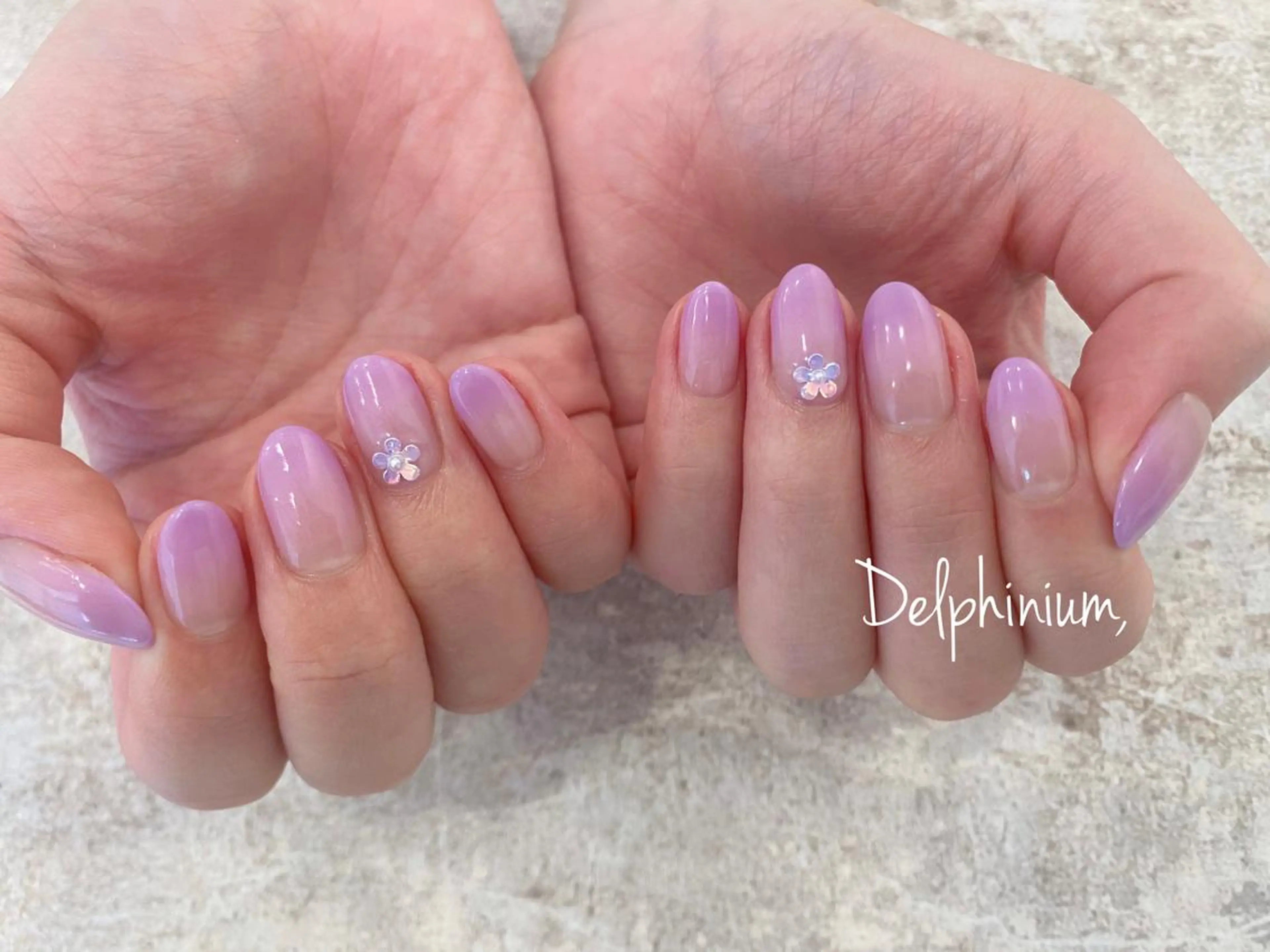 ネイル 入学式 グリーン ピンク パープル 春ネイル 岡本 友恵のネイルデザイン