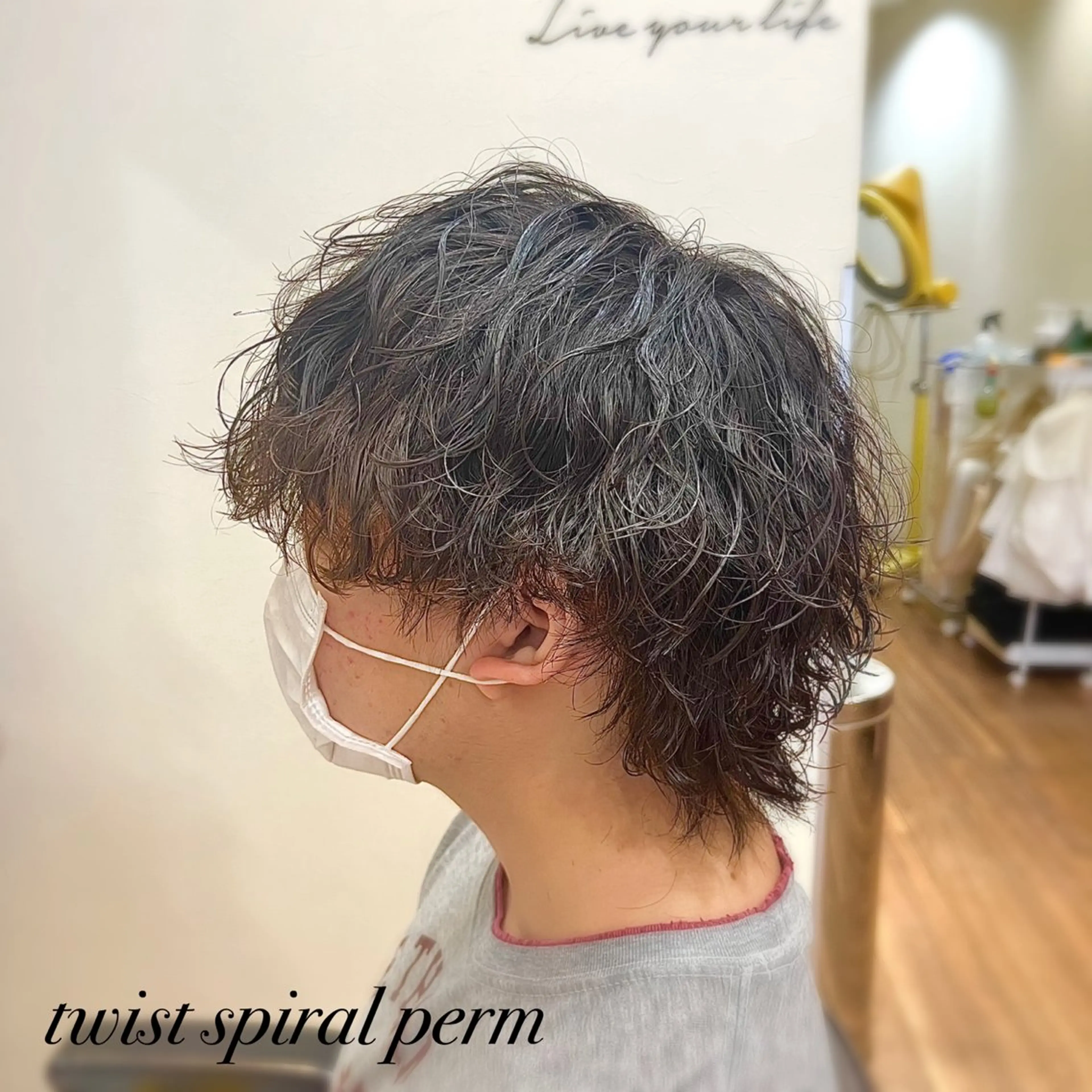 ショート パーマ メンズ カット パーマ トリートメント 森山 雄太のヘアスタイル
