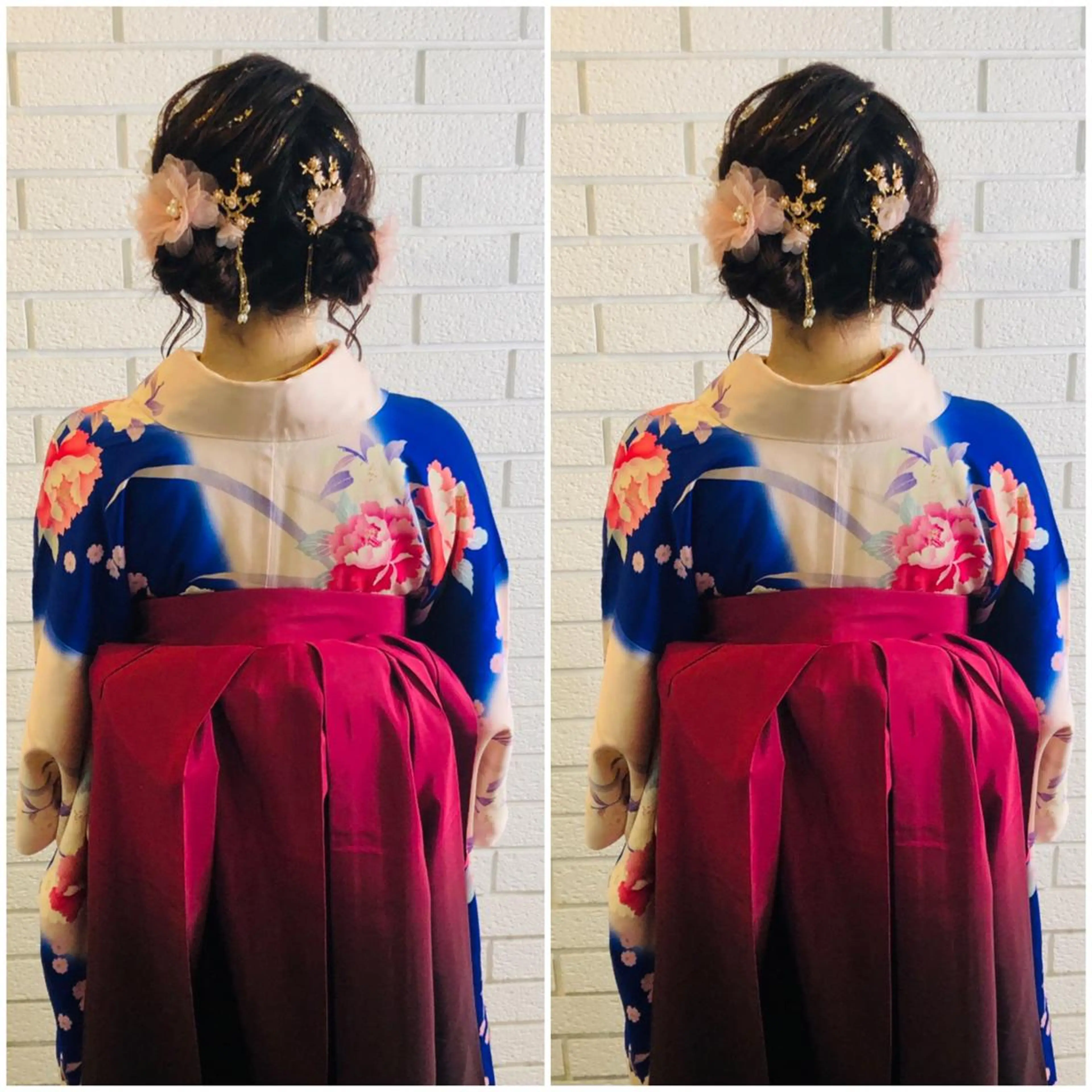 セミロング ヘアセット 艶カラー🩵💛 NANAのヘアスタイル