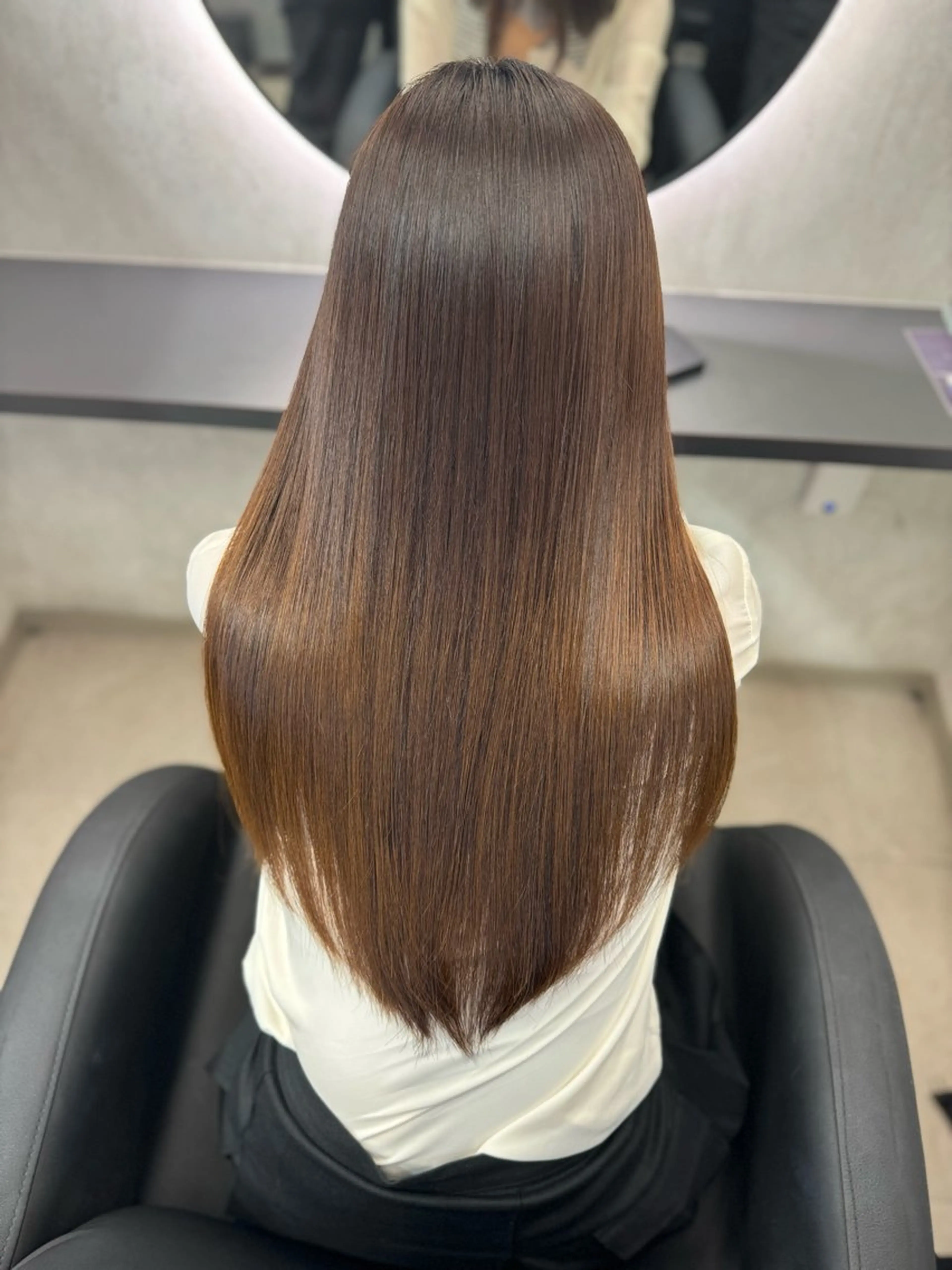 ロング ヘアカラー トリートメント 縮毛矯正/髪質改善 韓国風/MIKIYAのヘアスタイル