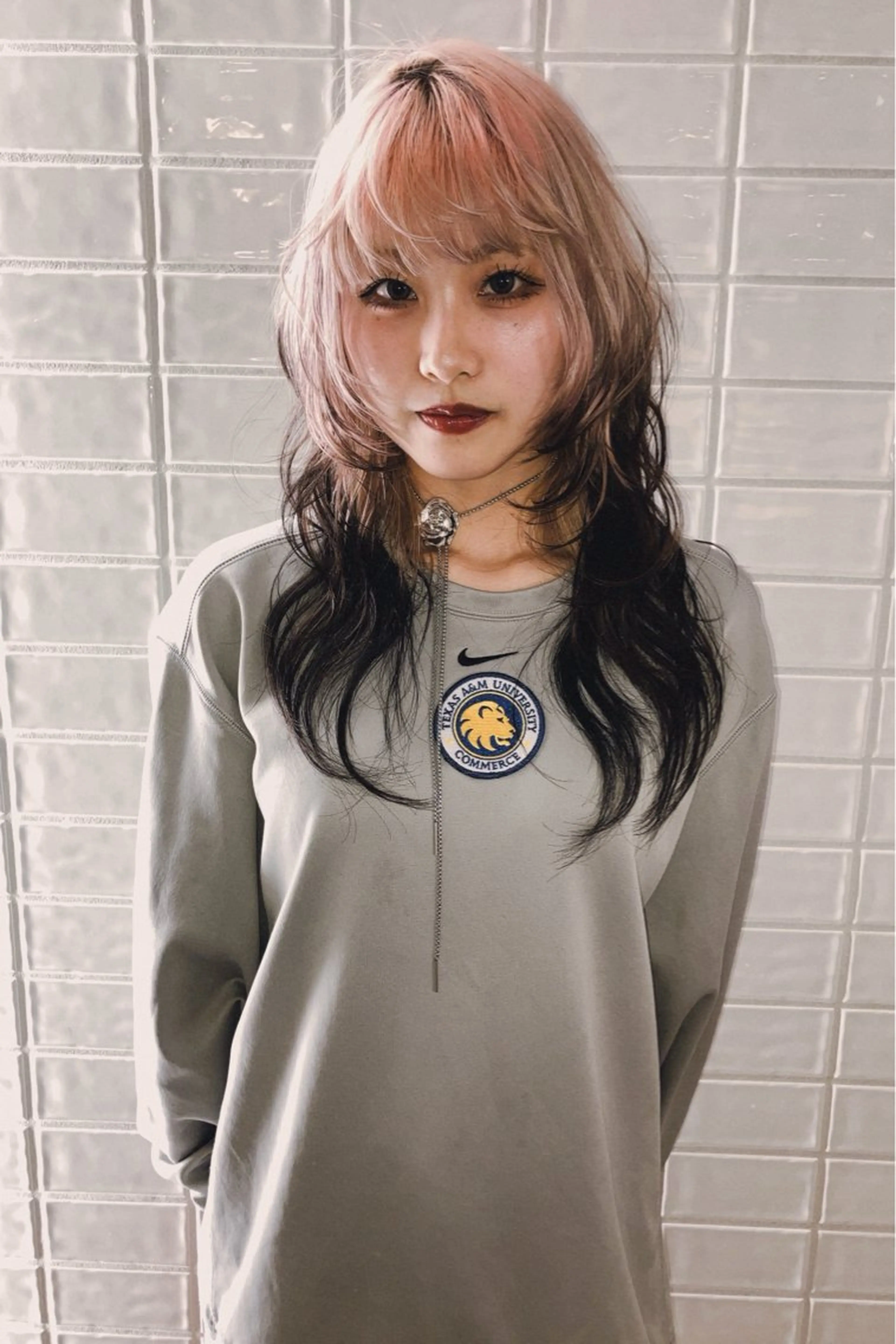 セミロング くびれヘア レイヤーカット ヘアセット Uil所属・Anna⸝⸝⸝ഒ/ 二ュアンス/艶カラーのヘアスタイル