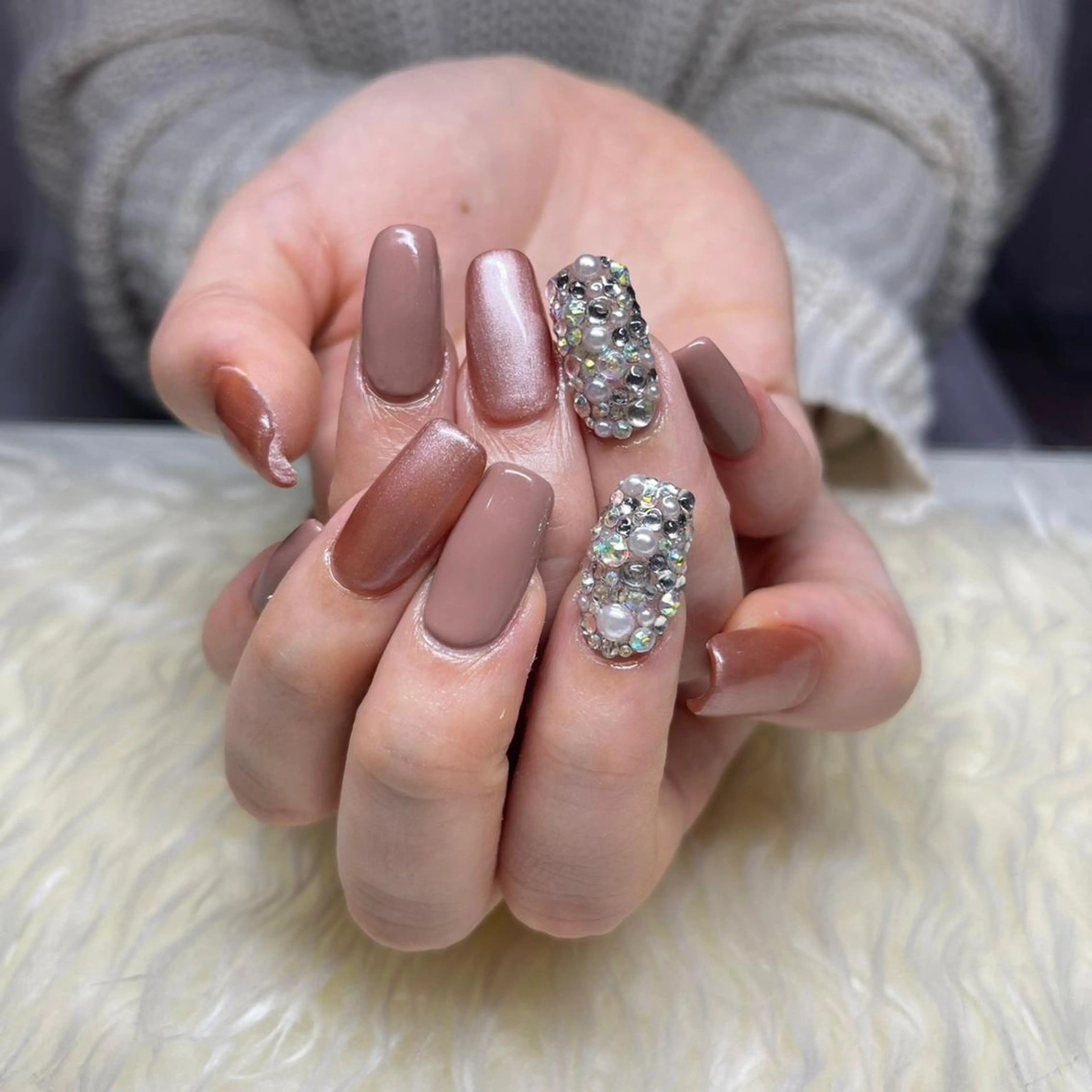 ネイル ジェルネイル 韓国ネイル パラジェル バレンタイン 冬ネイル ハンドネイル Nail&eye Belire 新宿のネイルデザイン