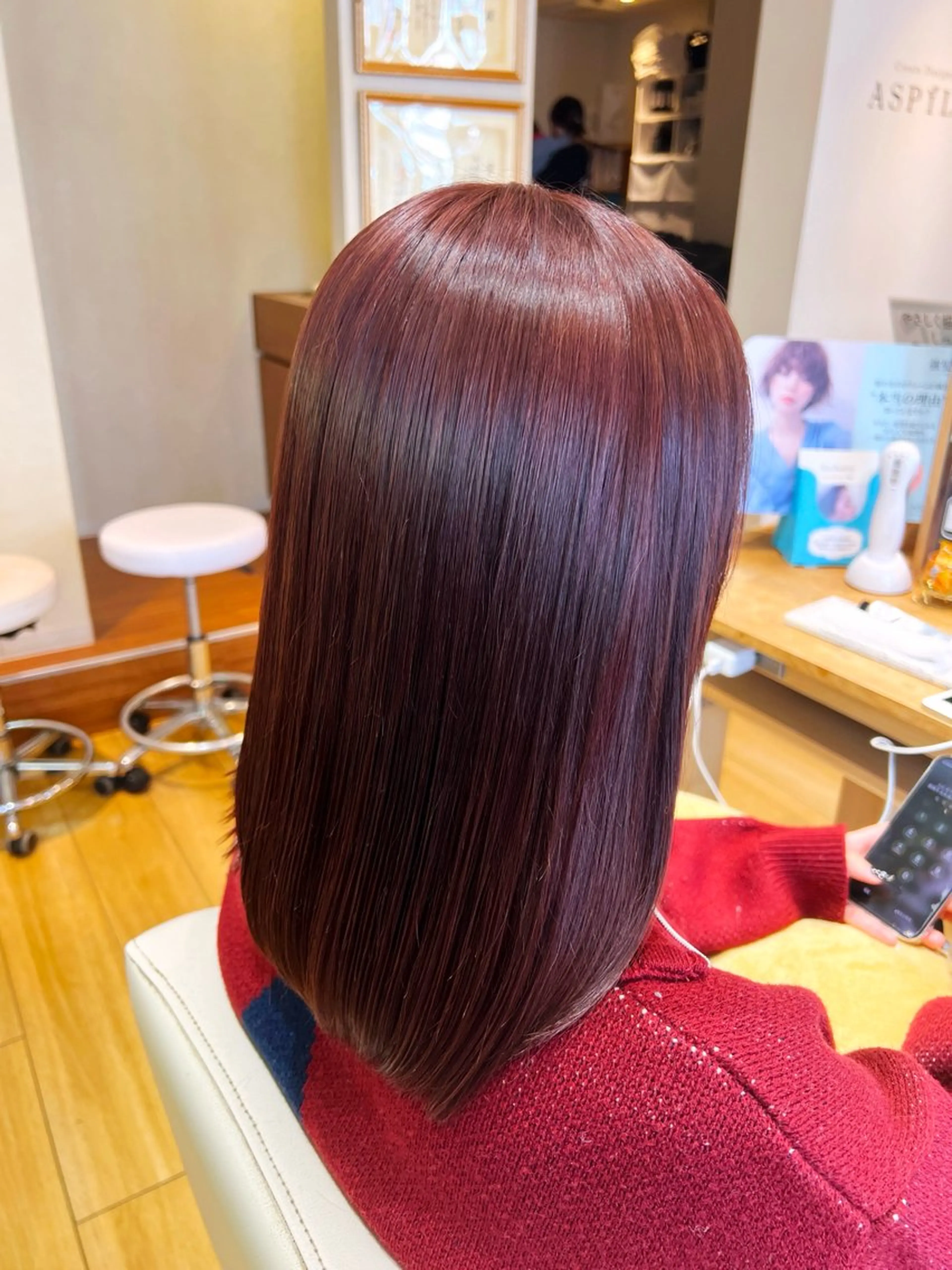 ミディアム カット ヘアカラー トリートメント 清水 大樹のヘアスタイル